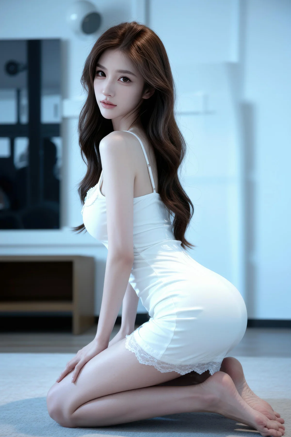 AIG  No.320 糖er丰满身材白色裙 - 10