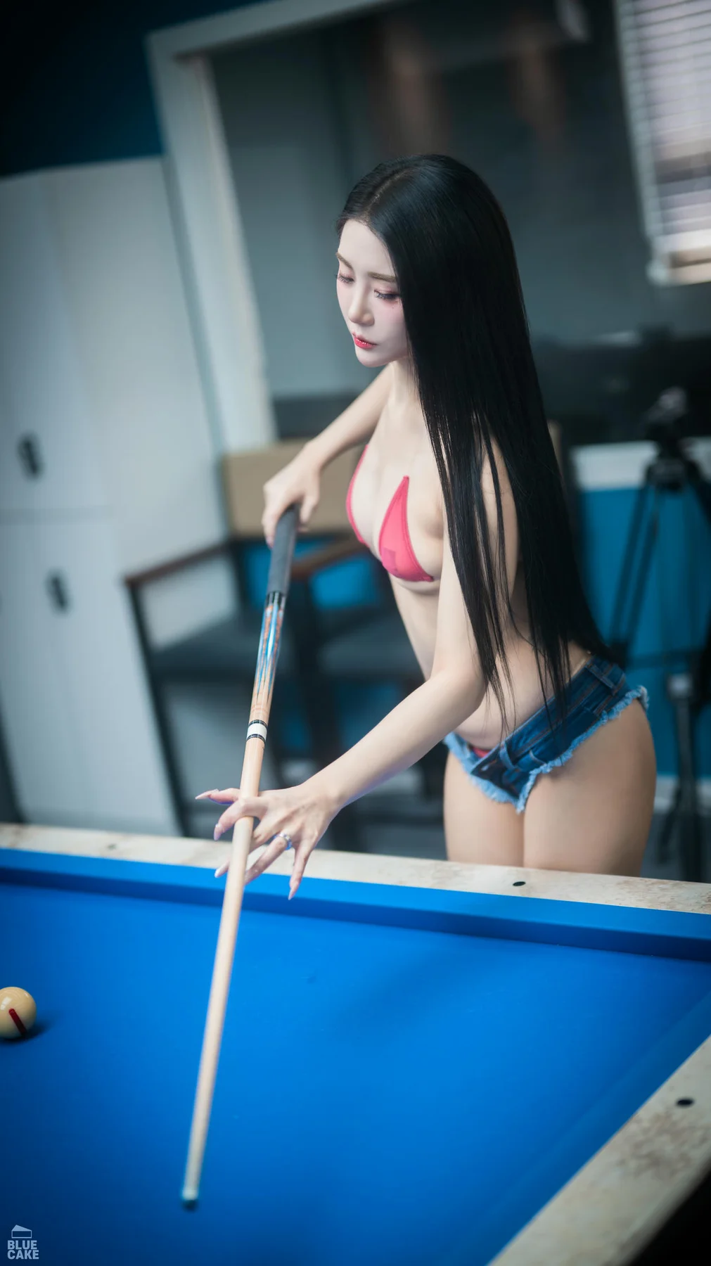 BLUECAKE No.021 Secret Billiard桌球爆乳连体衣 - 1