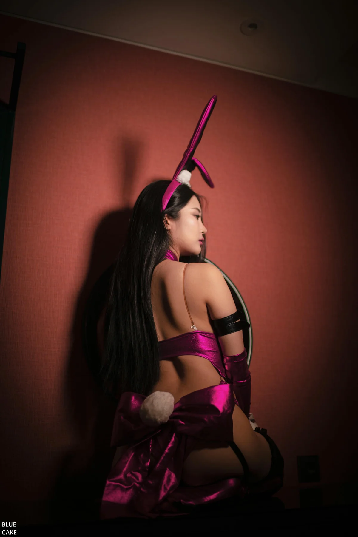 BLUECAKE No.024 Bambi黑丝吊袜皮裙 - 10