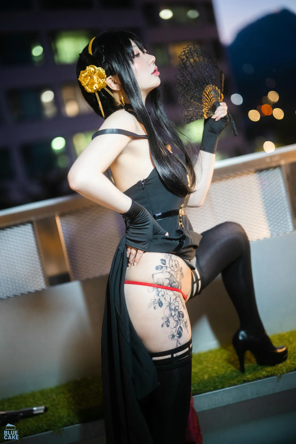 BLUECAKE No.041 YeEun黑玫瑰少女黑丝 - 5