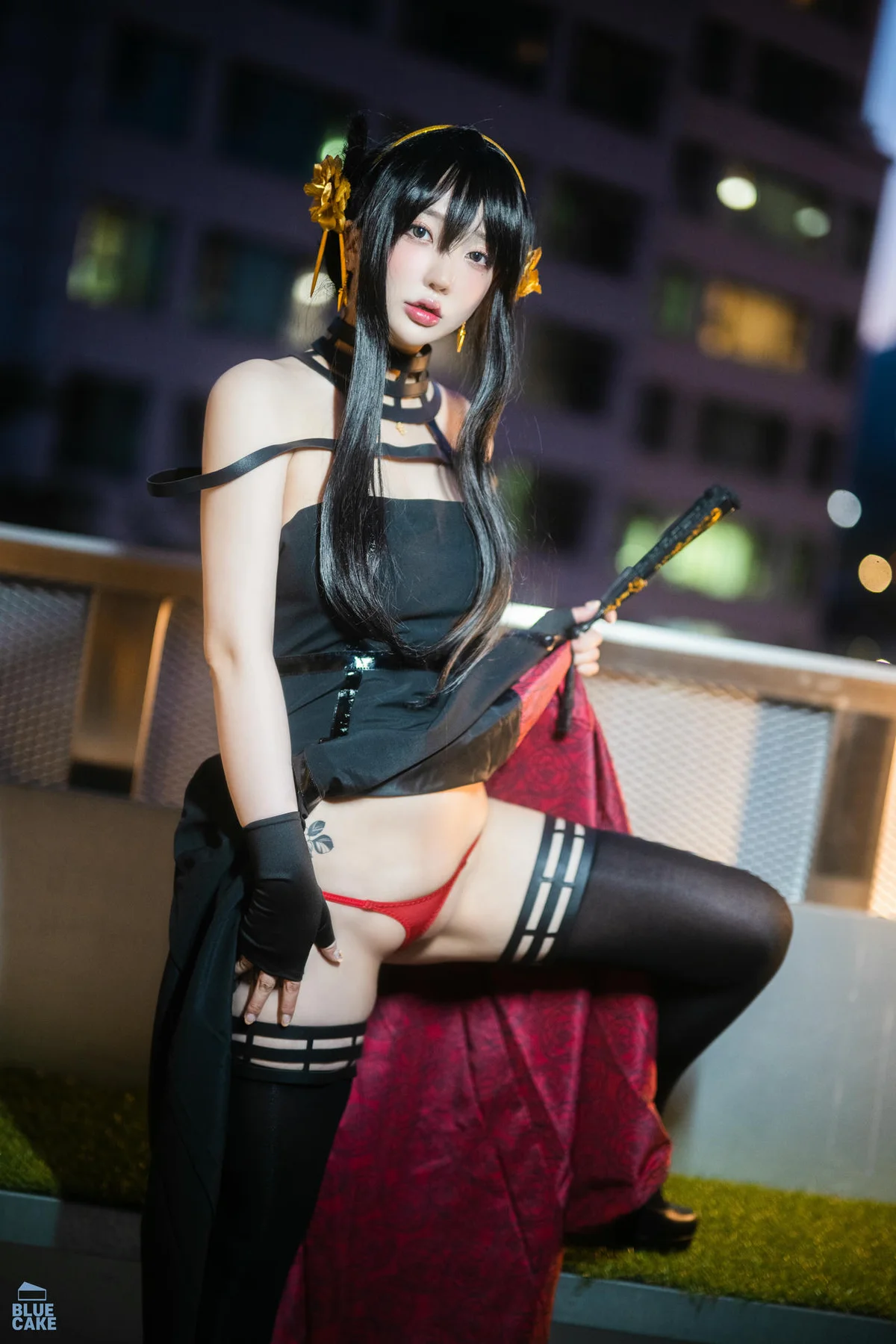 BLUECAKE No.041 YeEun黑玫瑰少女黑丝 - 8