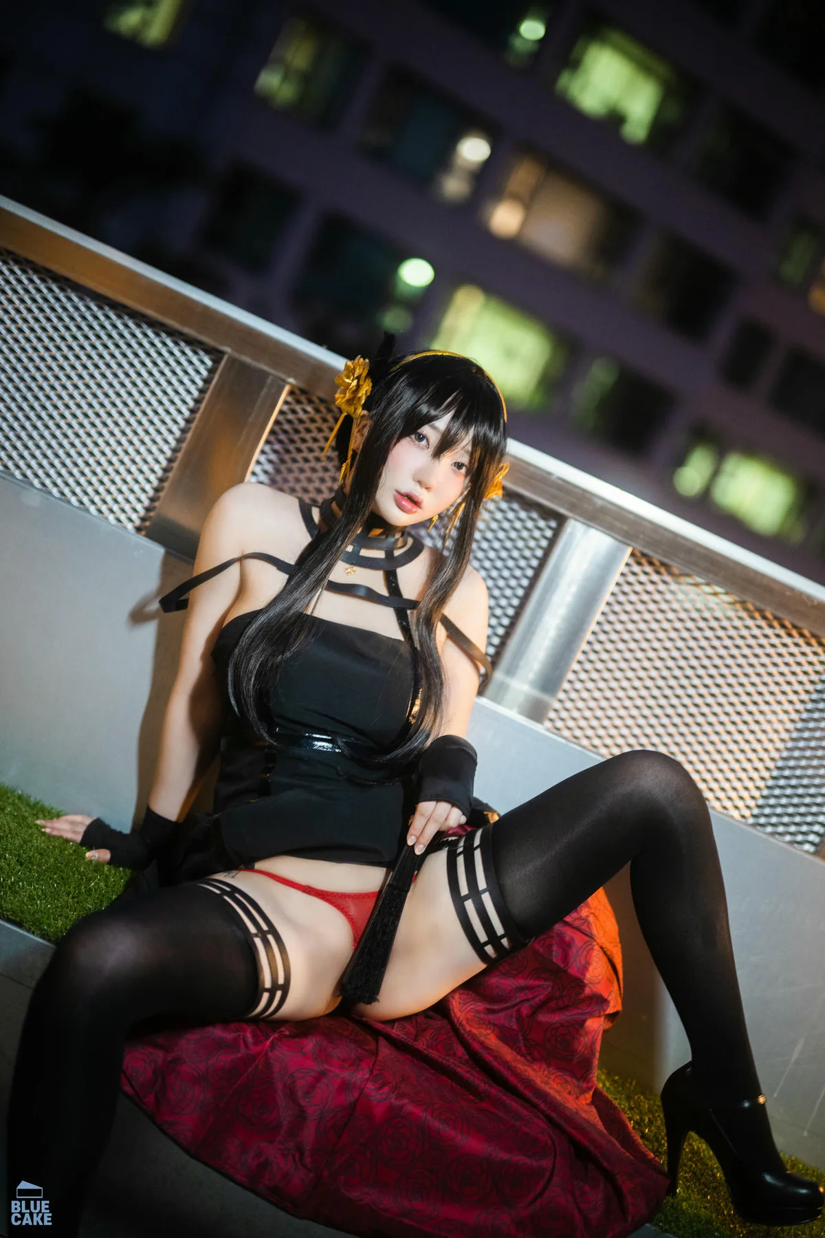 BLUECAKE No.041 YeEun黑玫瑰少女黑丝 - 1