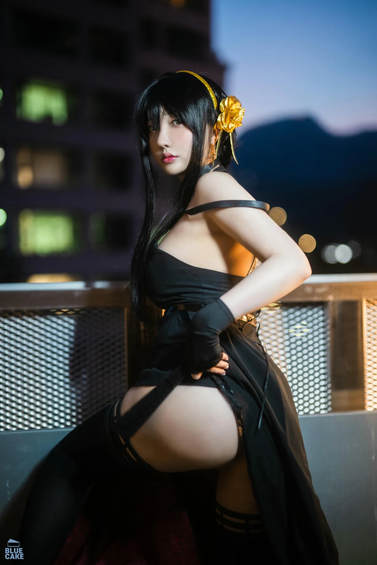 BLUECAKE No.041 YeEun黑玫瑰少女黑丝 - 2