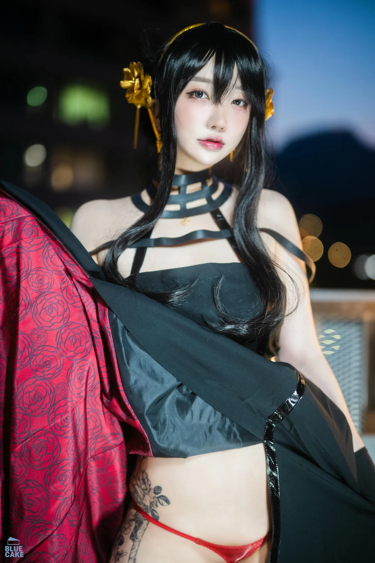 BLUECAKE No.041 YeEun黑玫瑰少女黑丝 - 7