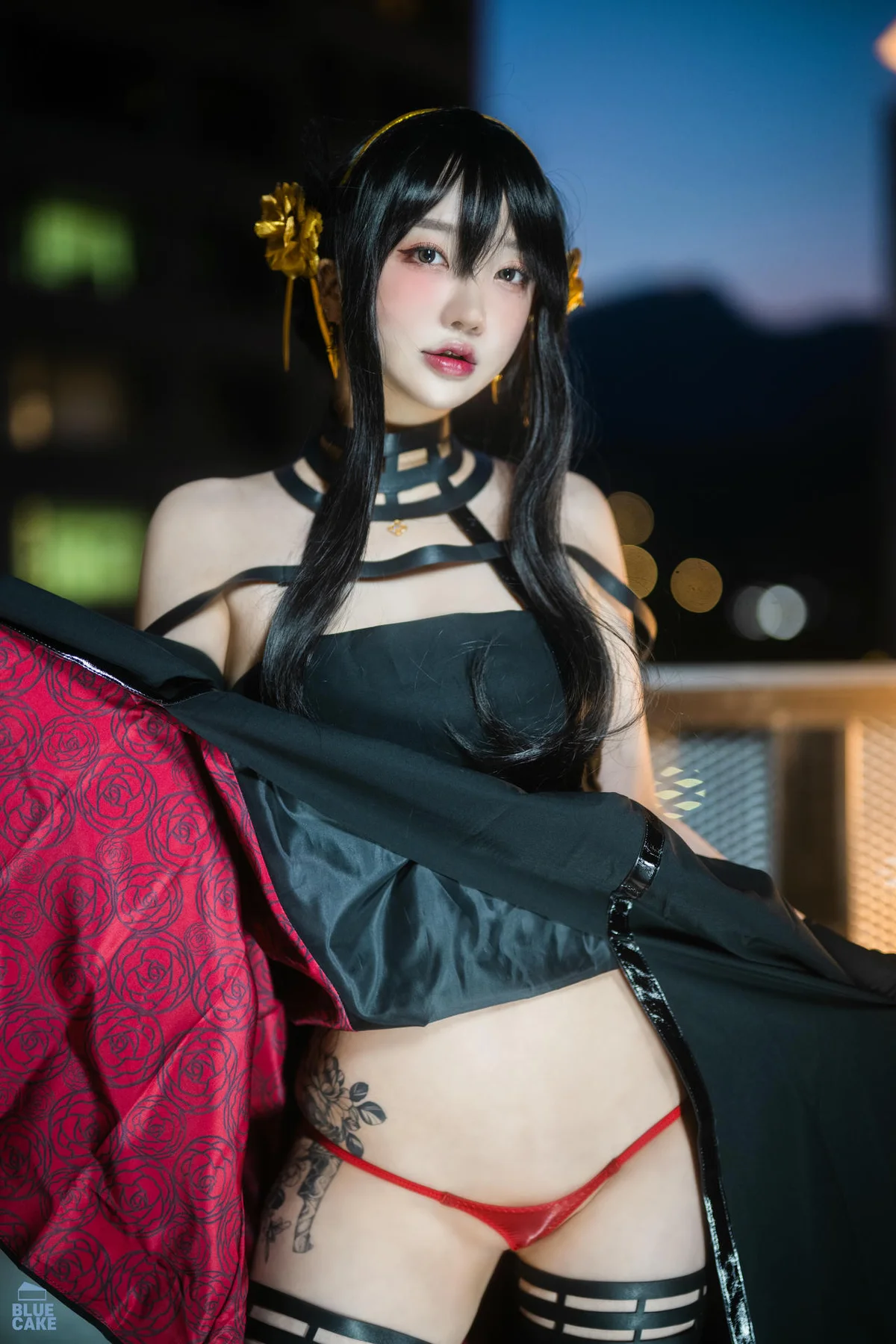 BLUECAKE No.041 YeEun黑玫瑰少女黑丝 - 8