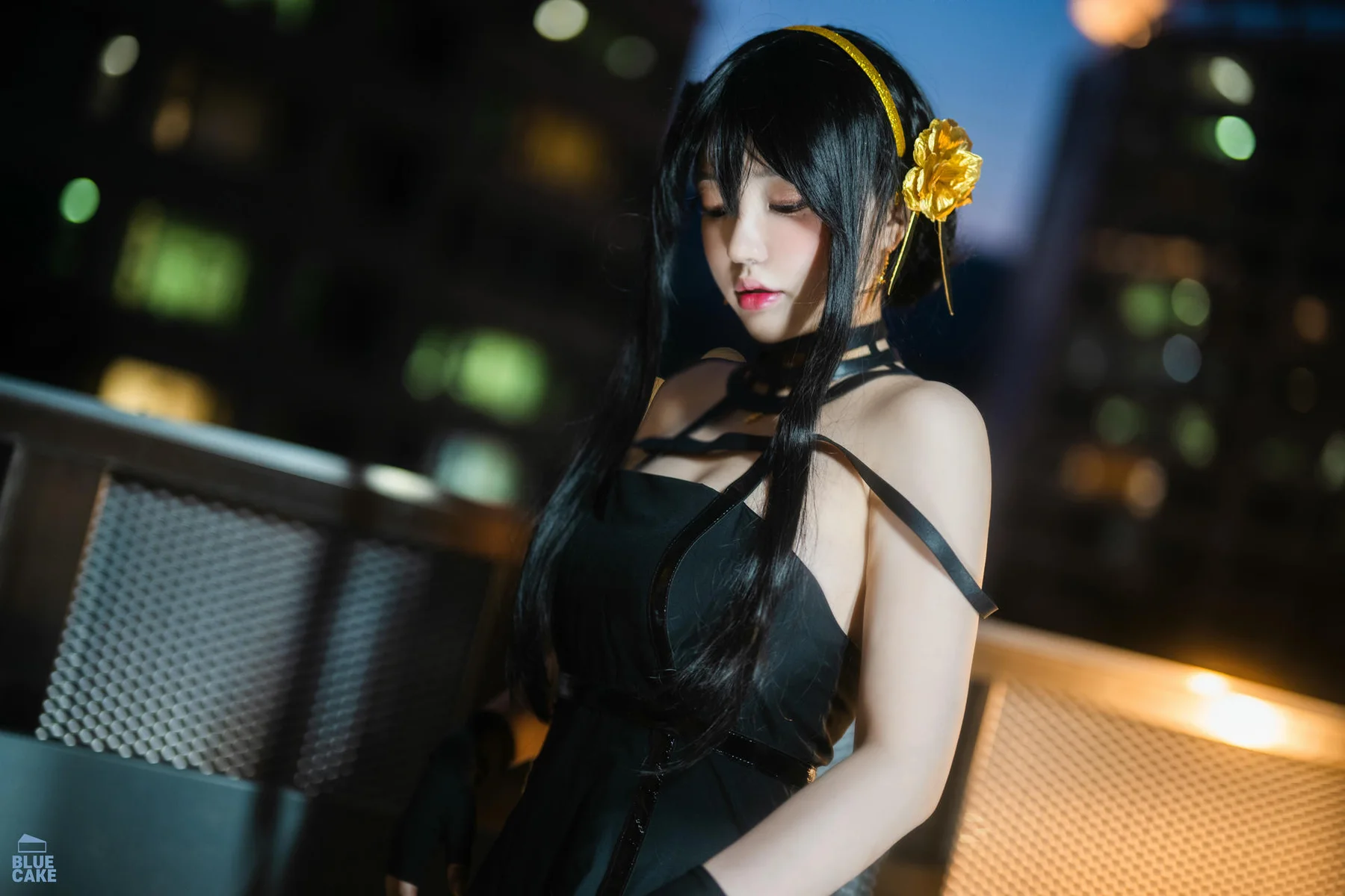 BLUECAKE No.041 YeEun黑玫瑰少女黑丝 - 10