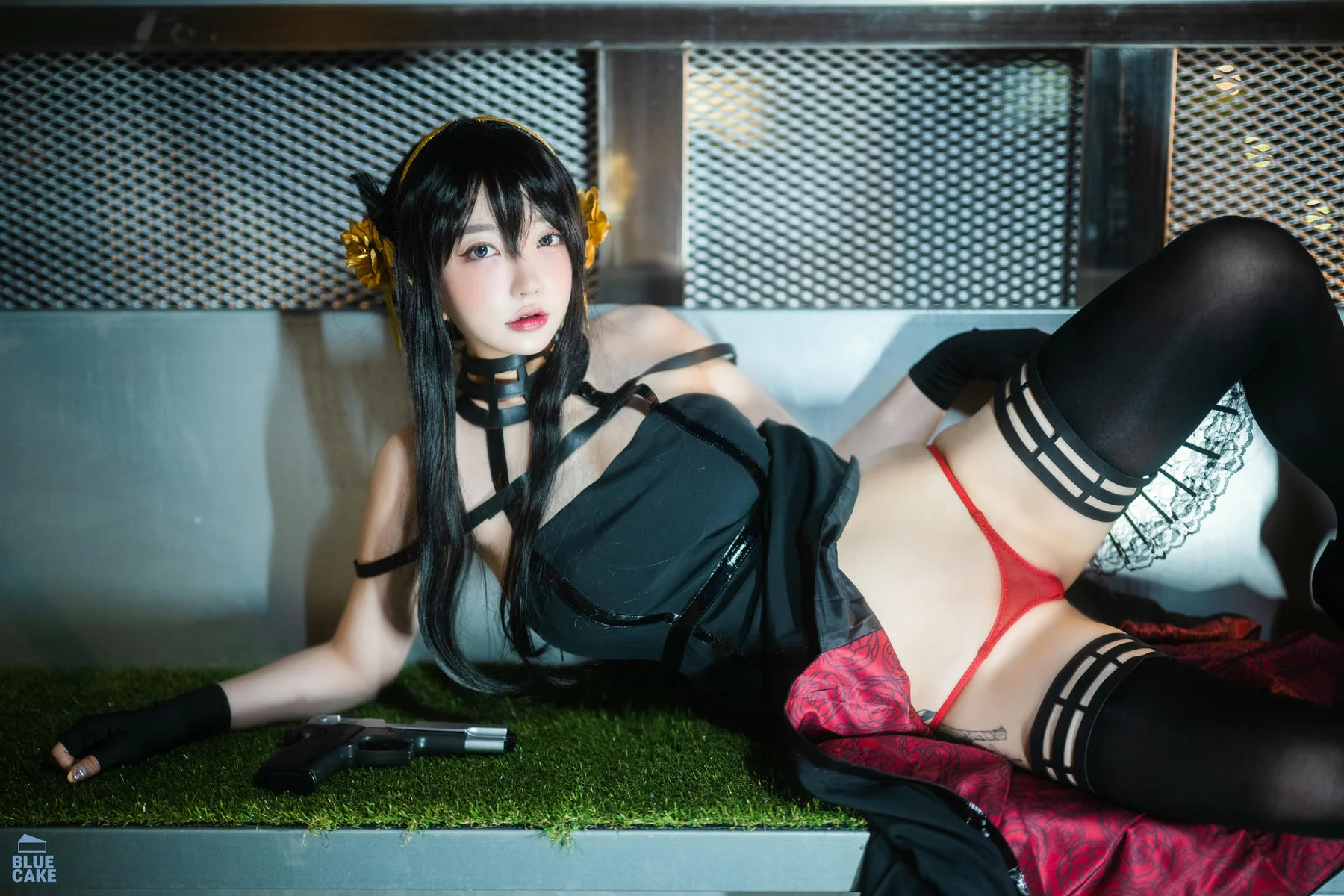 BLUECAKE No.041 YeEun黑玫瑰少女黑丝 - 5