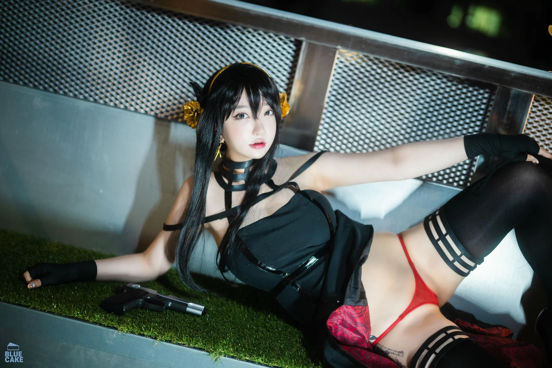 BLUECAKE No.041 YeEun黑玫瑰少女黑丝 - 6