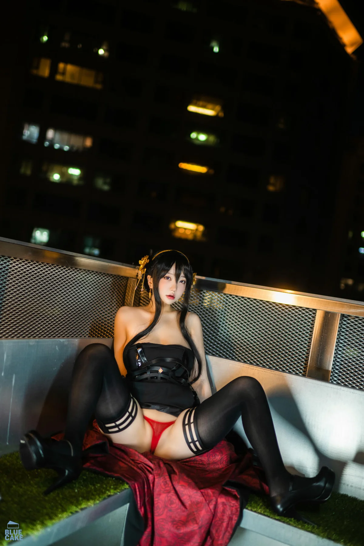 BLUECAKE No.041 YeEun黑玫瑰少女黑丝 - 4