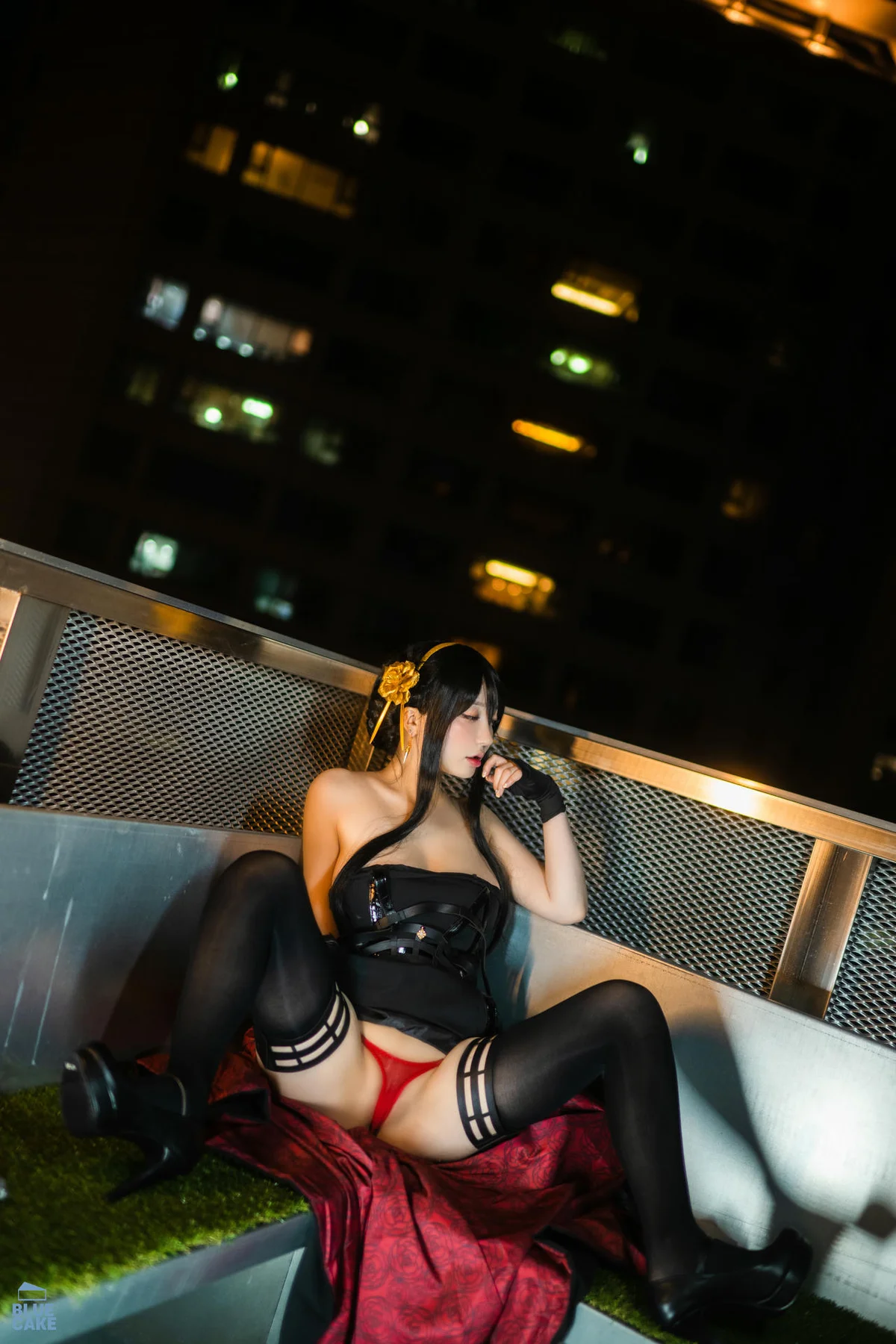 BLUECAKE No.041 YeEun黑玫瑰少女黑丝 - 5