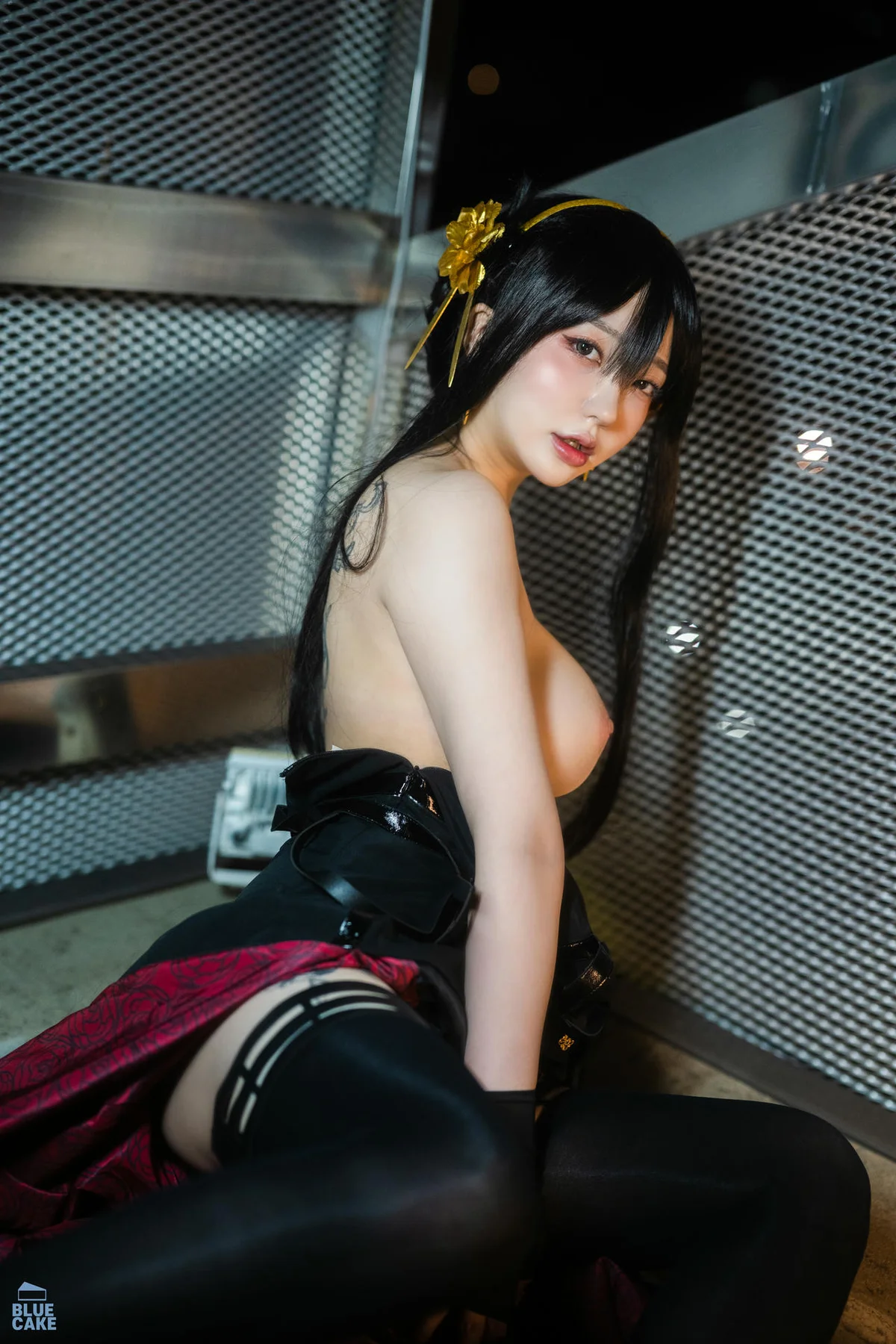BLUECAKE No.041 YeEun黑玫瑰少女黑丝 - 10