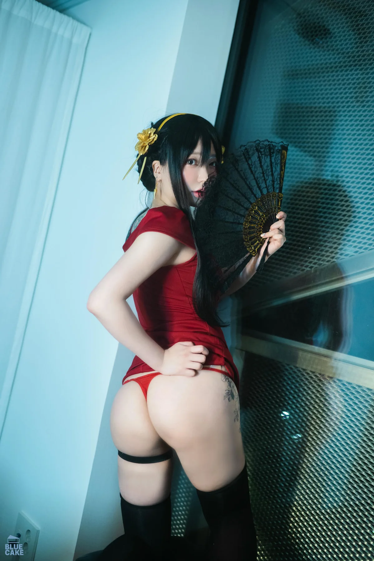 BLUECAKE No.041 YeEun黑玫瑰少女黑丝 - 7