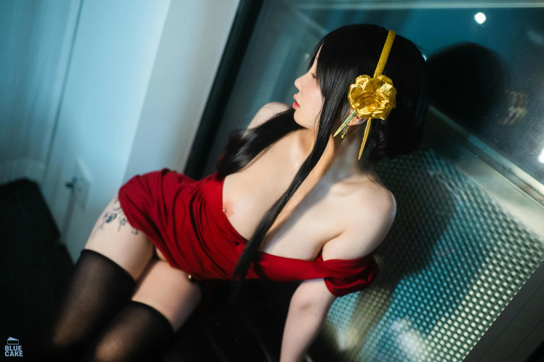 BLUECAKE No.041 YeEun黑玫瑰少女黑丝 - 10