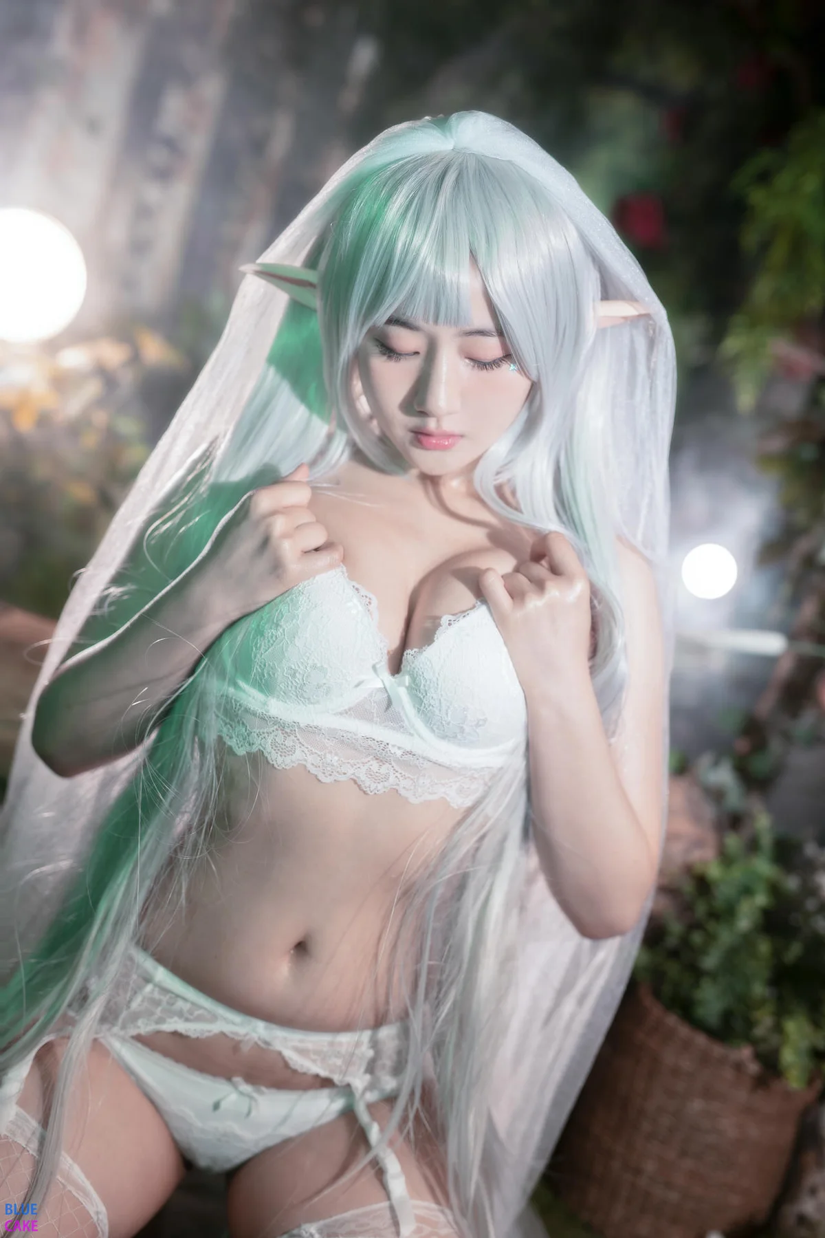 BLUECAKE No.074 Jina红色内衣写真 - 10