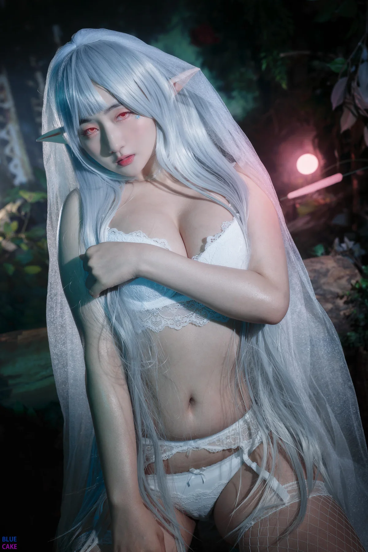 BLUECAKE No.074 Jina红色内衣写真 - 1