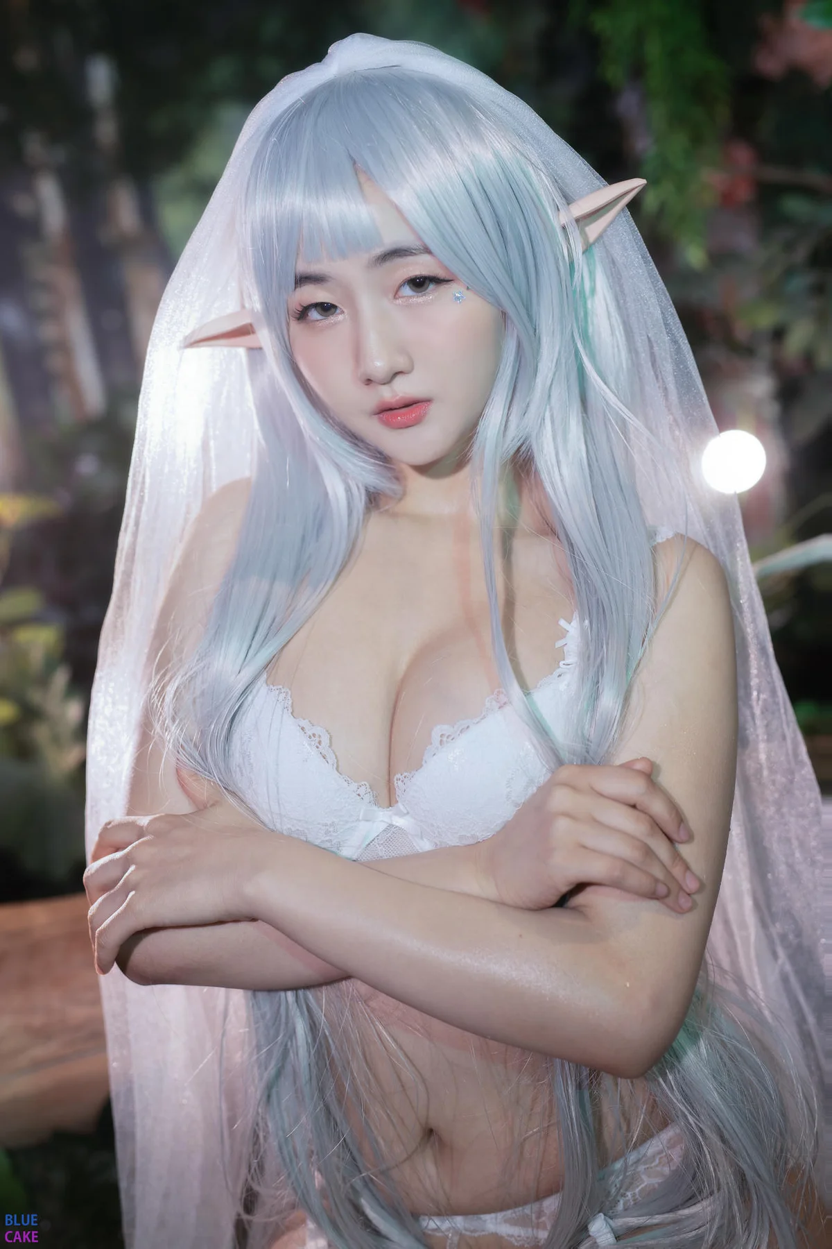 BLUECAKE No.074 Jina红色内衣写真 - 2