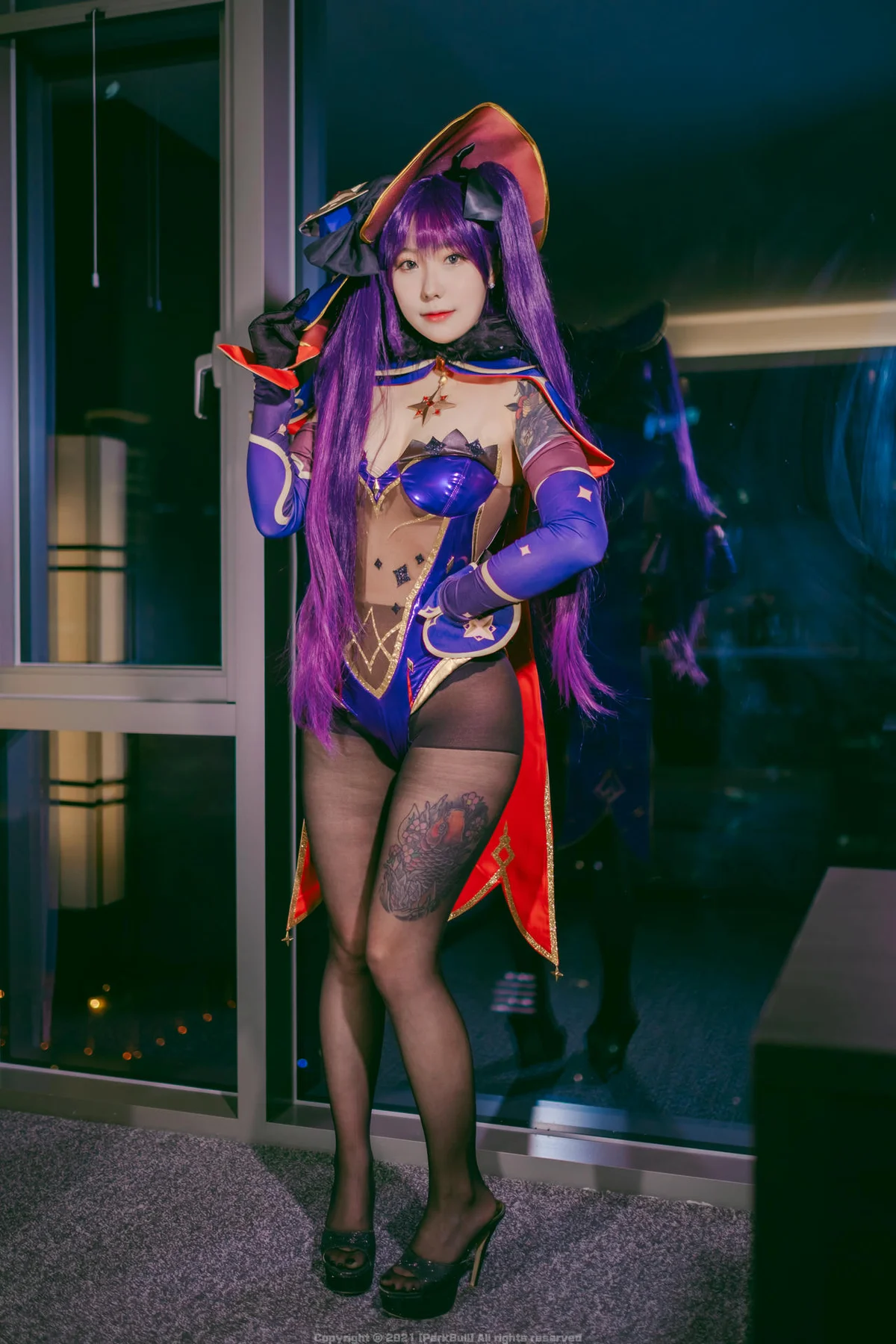 BLUECAKE No.085 Sohee乳贴黑丝妹子 - 1