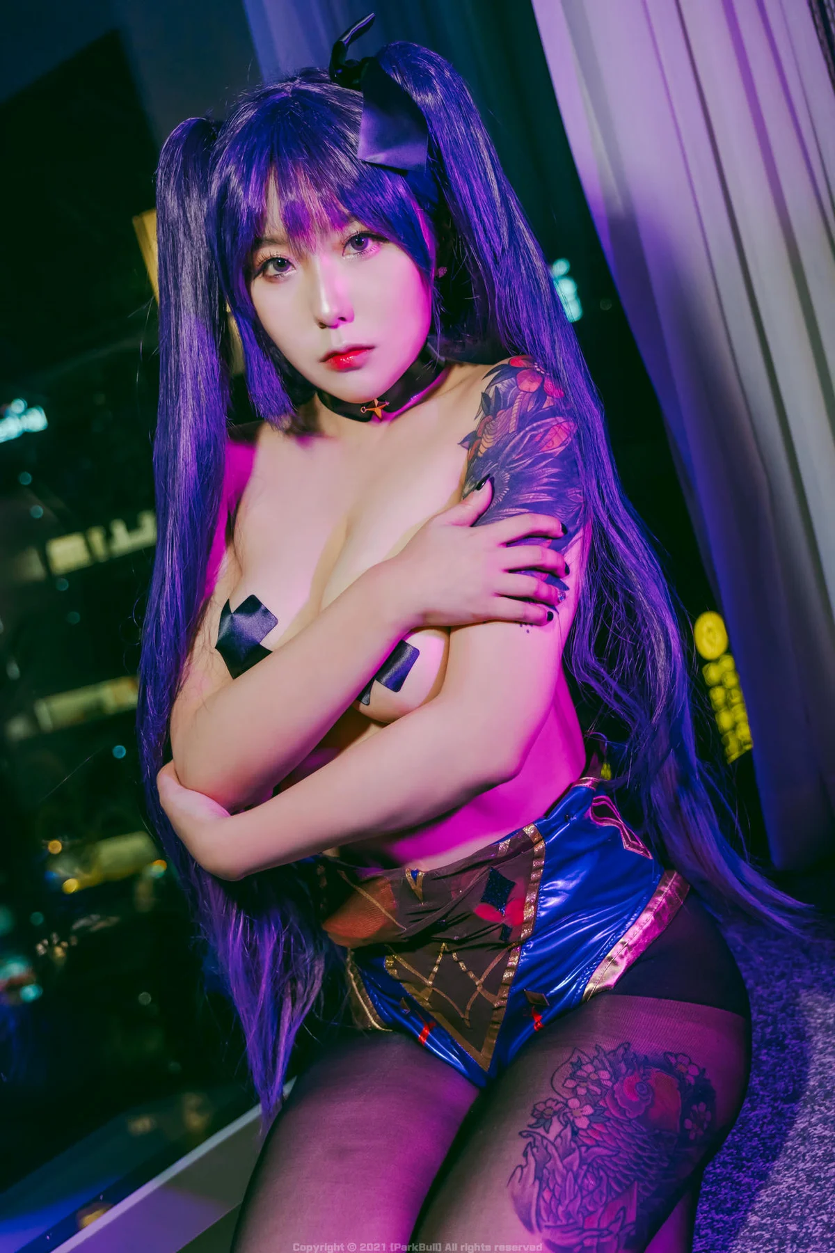 BLUECAKE No.085 Sohee乳贴黑丝妹子 - 3