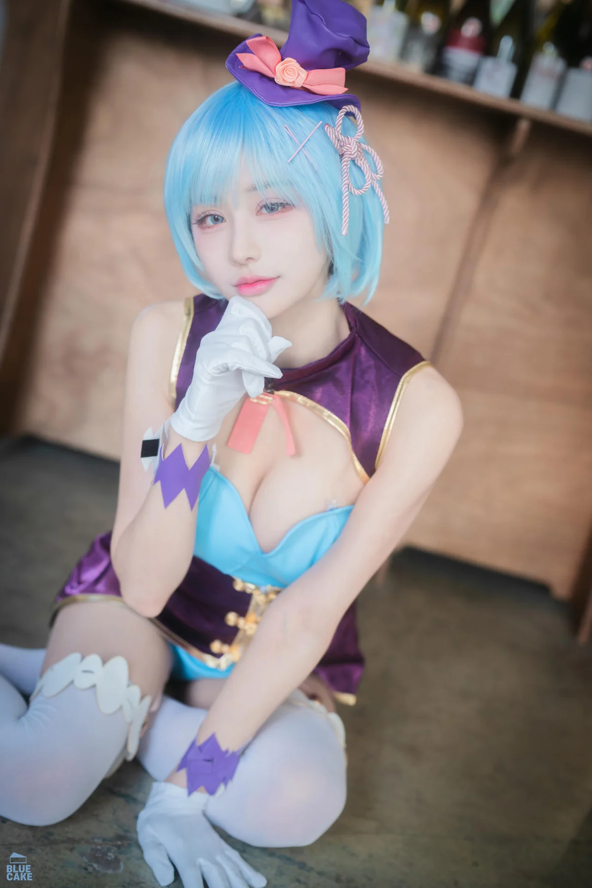 BLUECAKE No.163 YeonYu爆乳白丝cos - 1