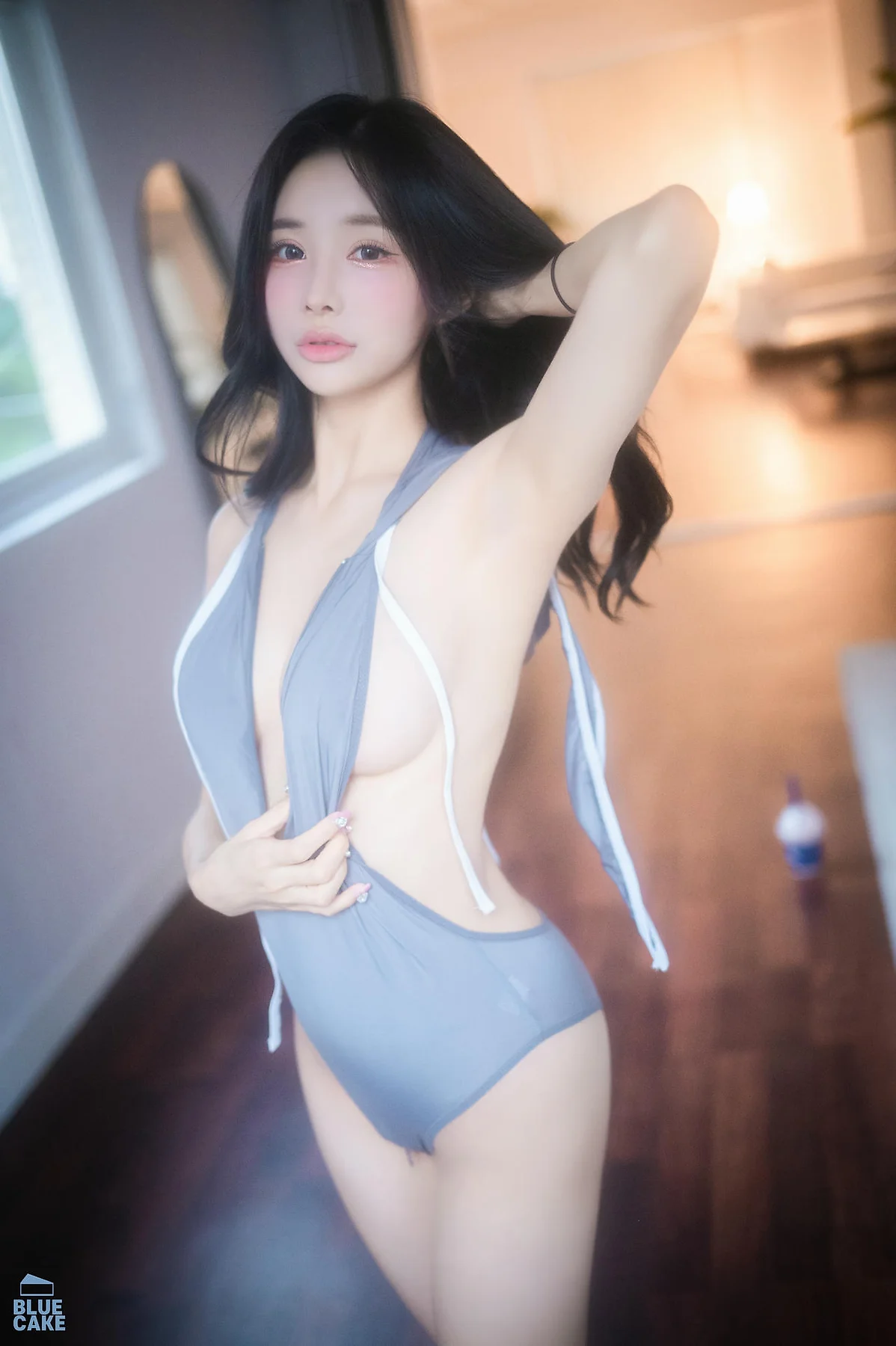 BLUECAKE No.166 YeonYu黑丝网袜皮衣 - 1