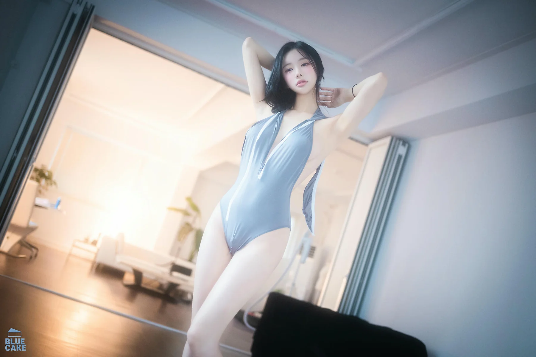 BLUECAKE No.166 YeonYu黑丝网袜皮衣 - 6