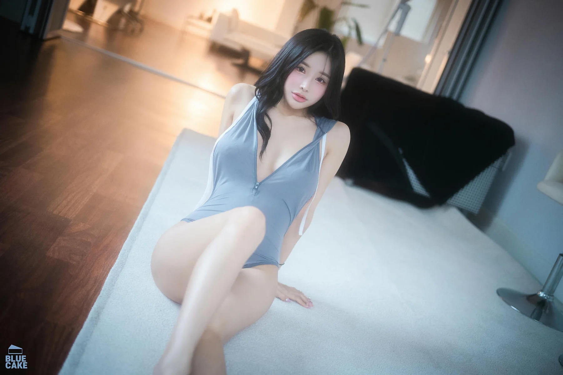 BLUECAKE No.166 YeonYu黑丝网袜皮衣 - 3