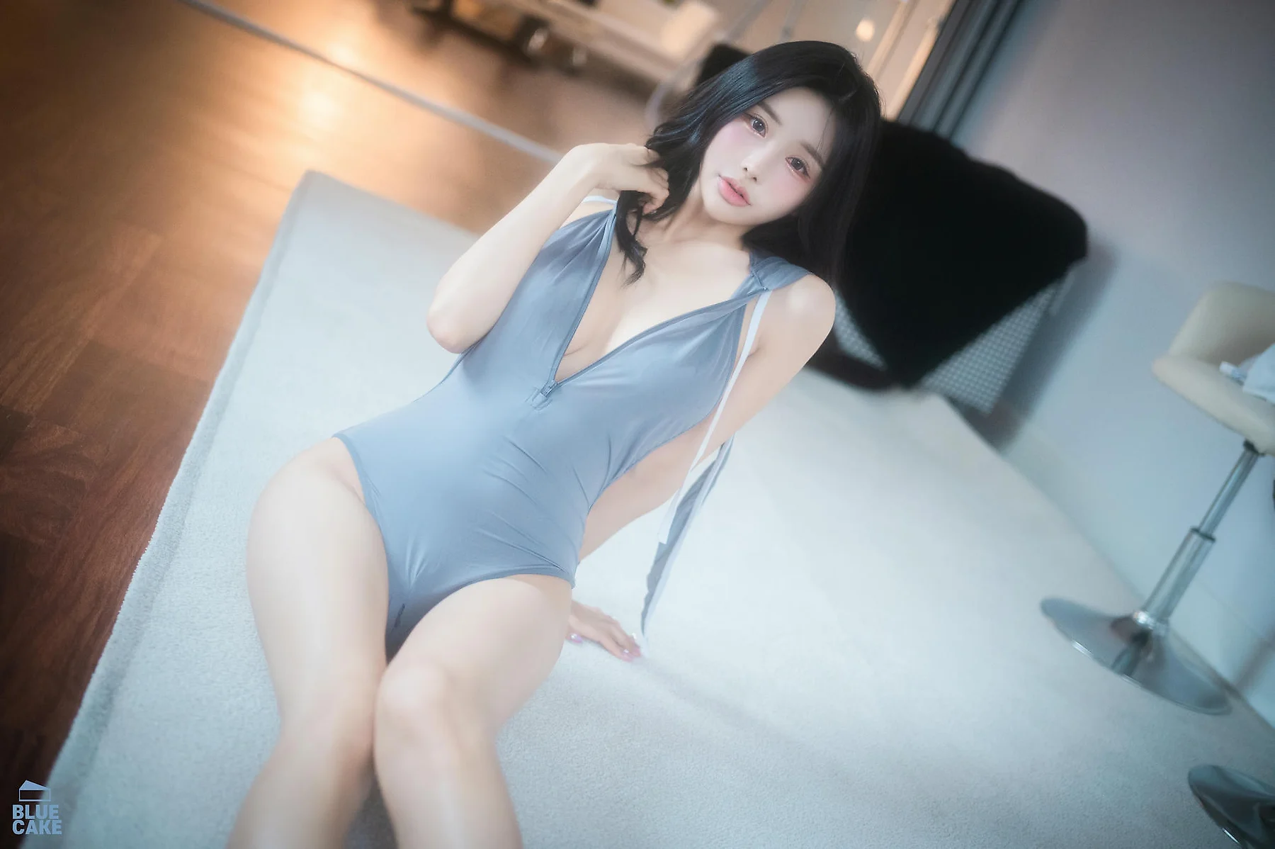 BLUECAKE No.166 YeonYu黑丝网袜皮衣 - 4