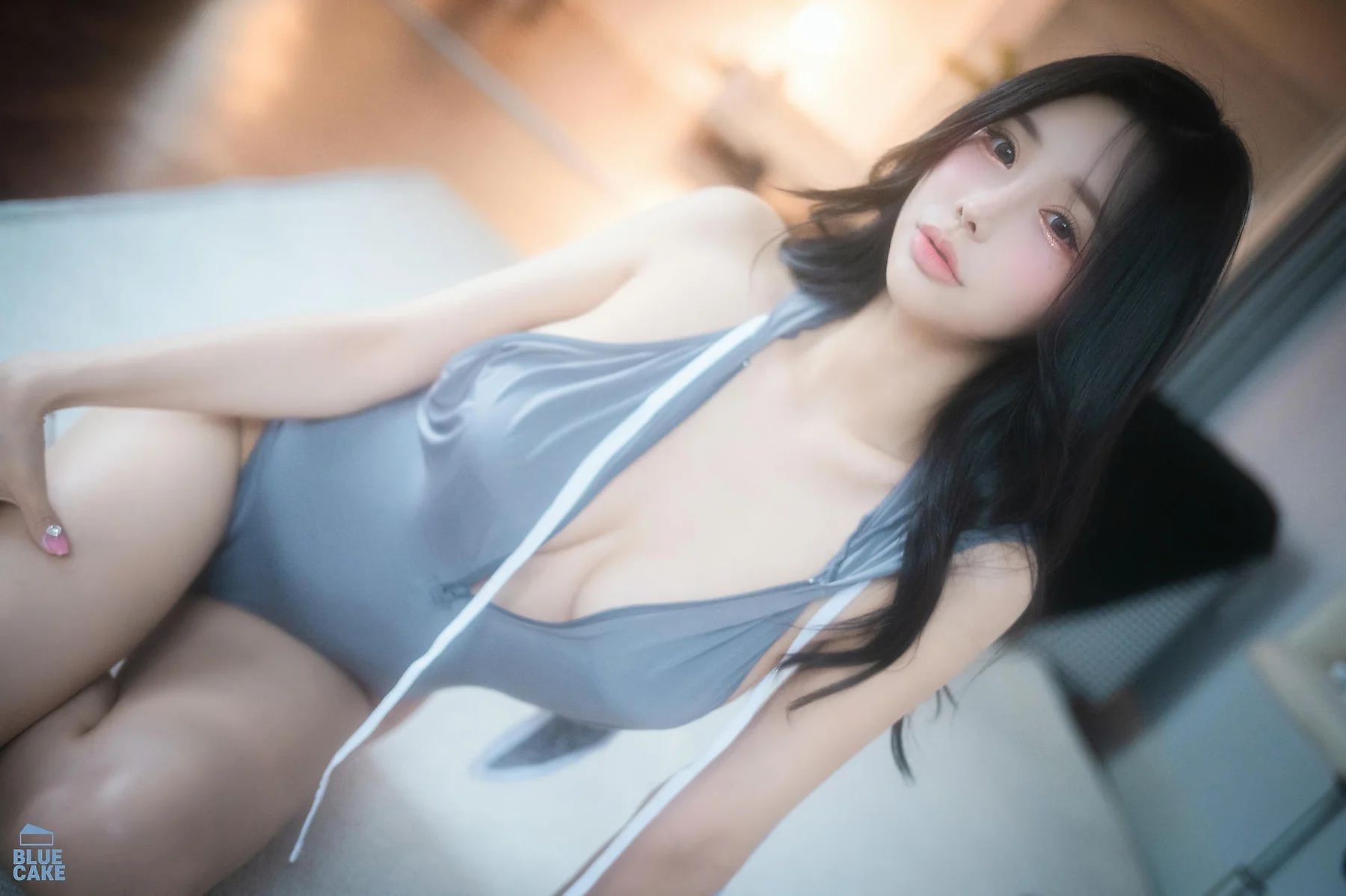 BLUECAKE No.166 YeonYu黑丝网袜皮衣 - 4