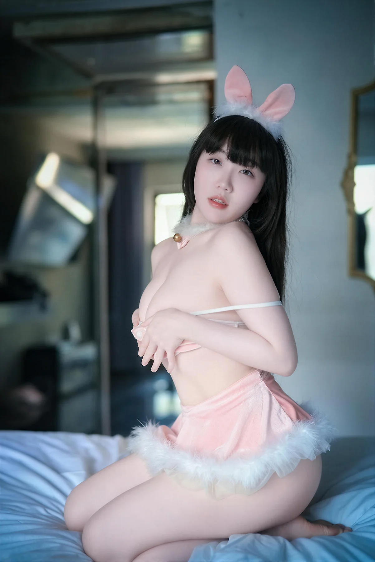 BLUECAKE No.196 Doyeon粉色俏皮兔女郎 - 2