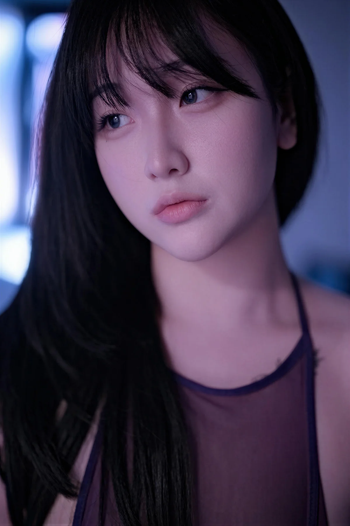 BLUECAKE No.197 YeonJju黑色透视连体衣 - 2