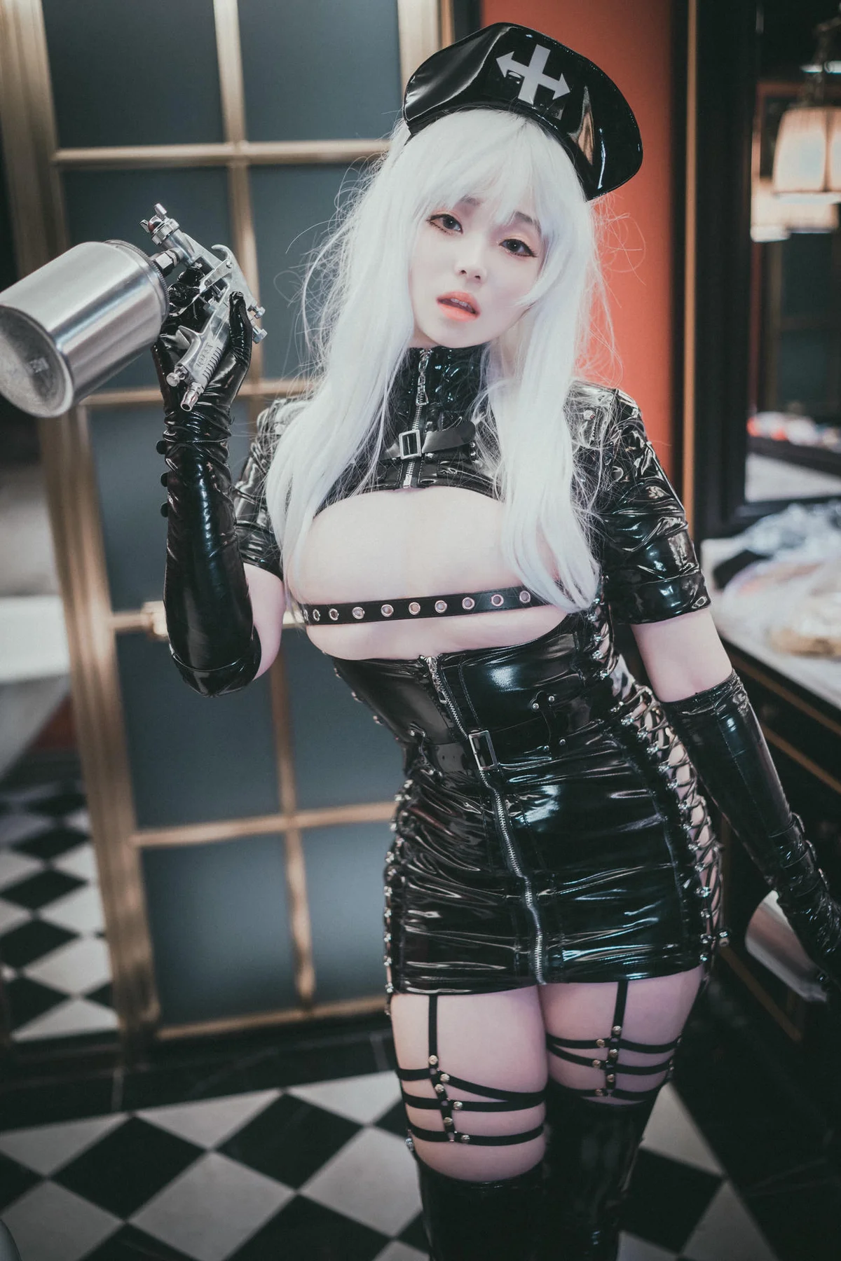 DJAWA No.035 Bambi皮裙警花制服 - 5
