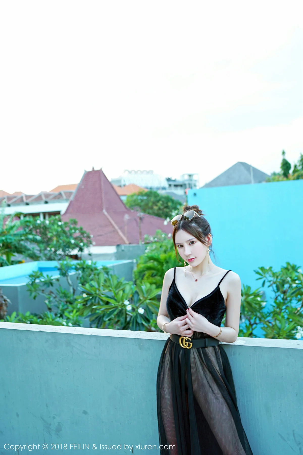 FeiLin 嗲囡囡 Vol.163 周于希真空黑纱 - 4