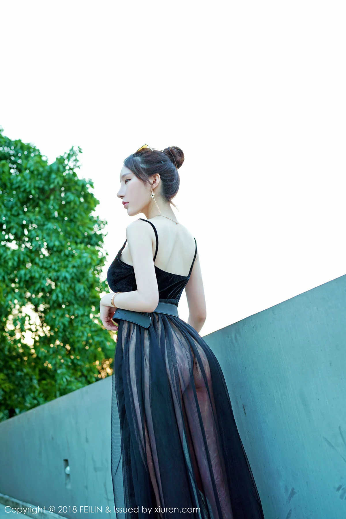 FeiLin 嗲囡囡 Vol.163 周于希真空黑纱 - 5