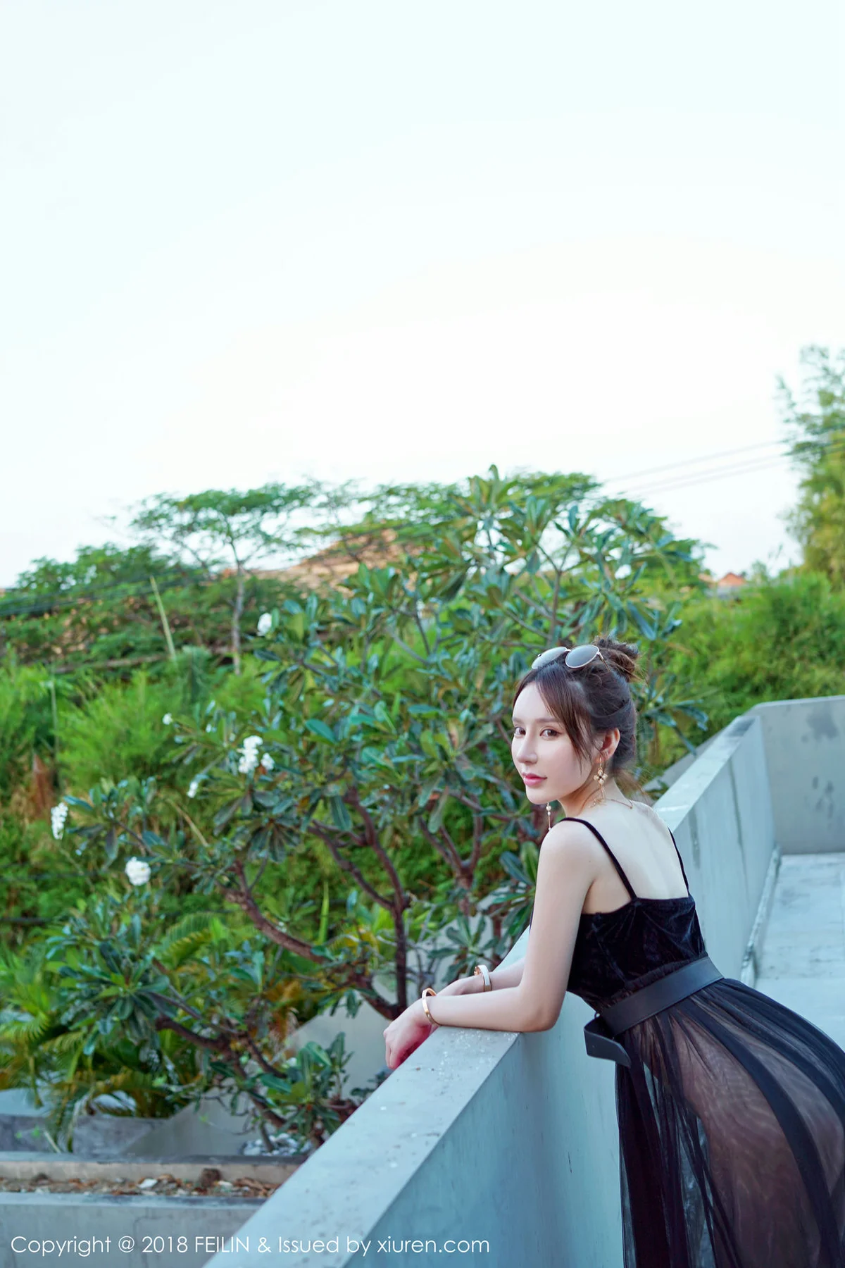 FeiLin 嗲囡囡 Vol.163 周于希真空黑纱 - 9
