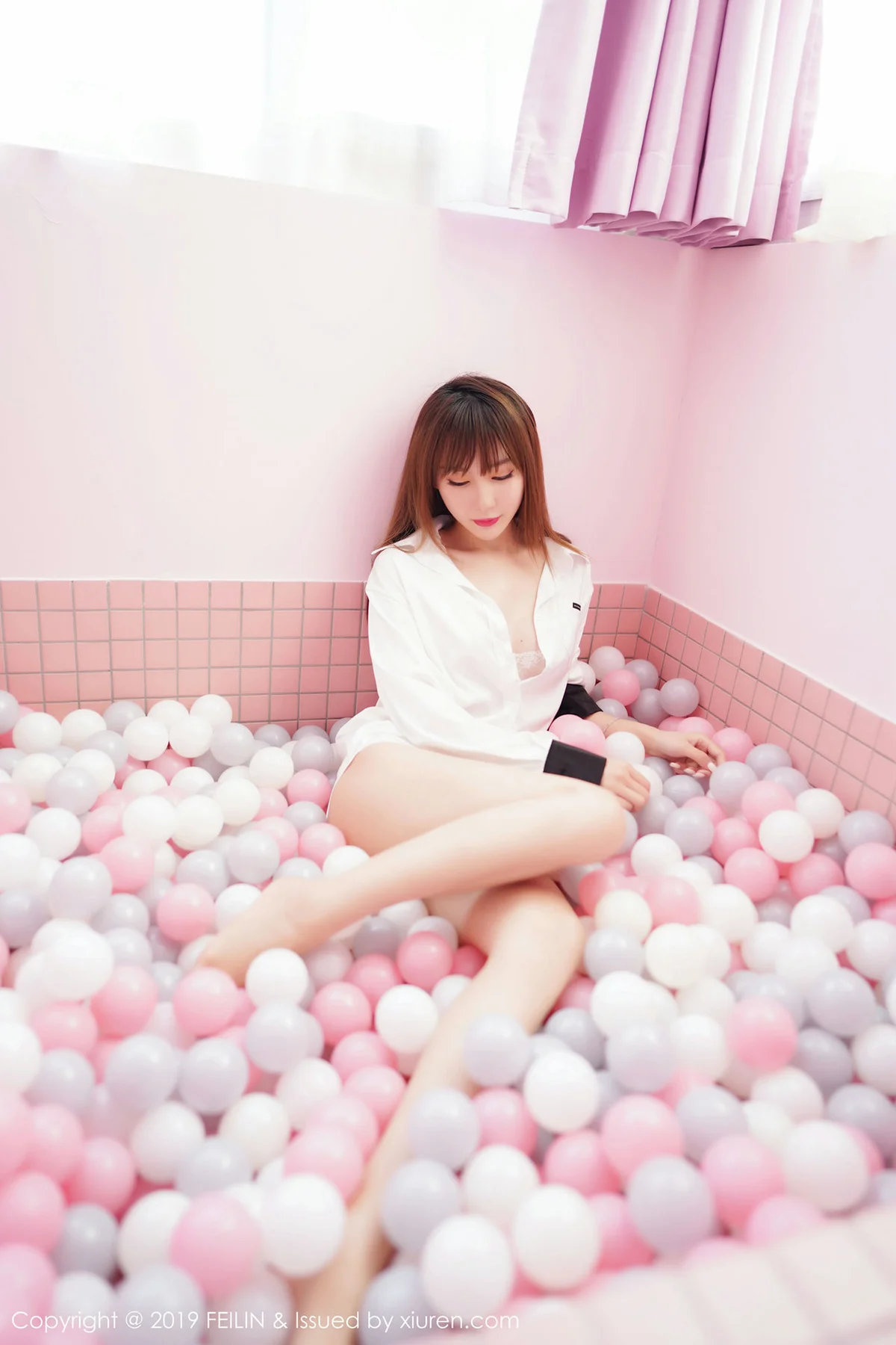 FeiLin 嗲囡囡 Vol.214 程梓首套写真 - 1