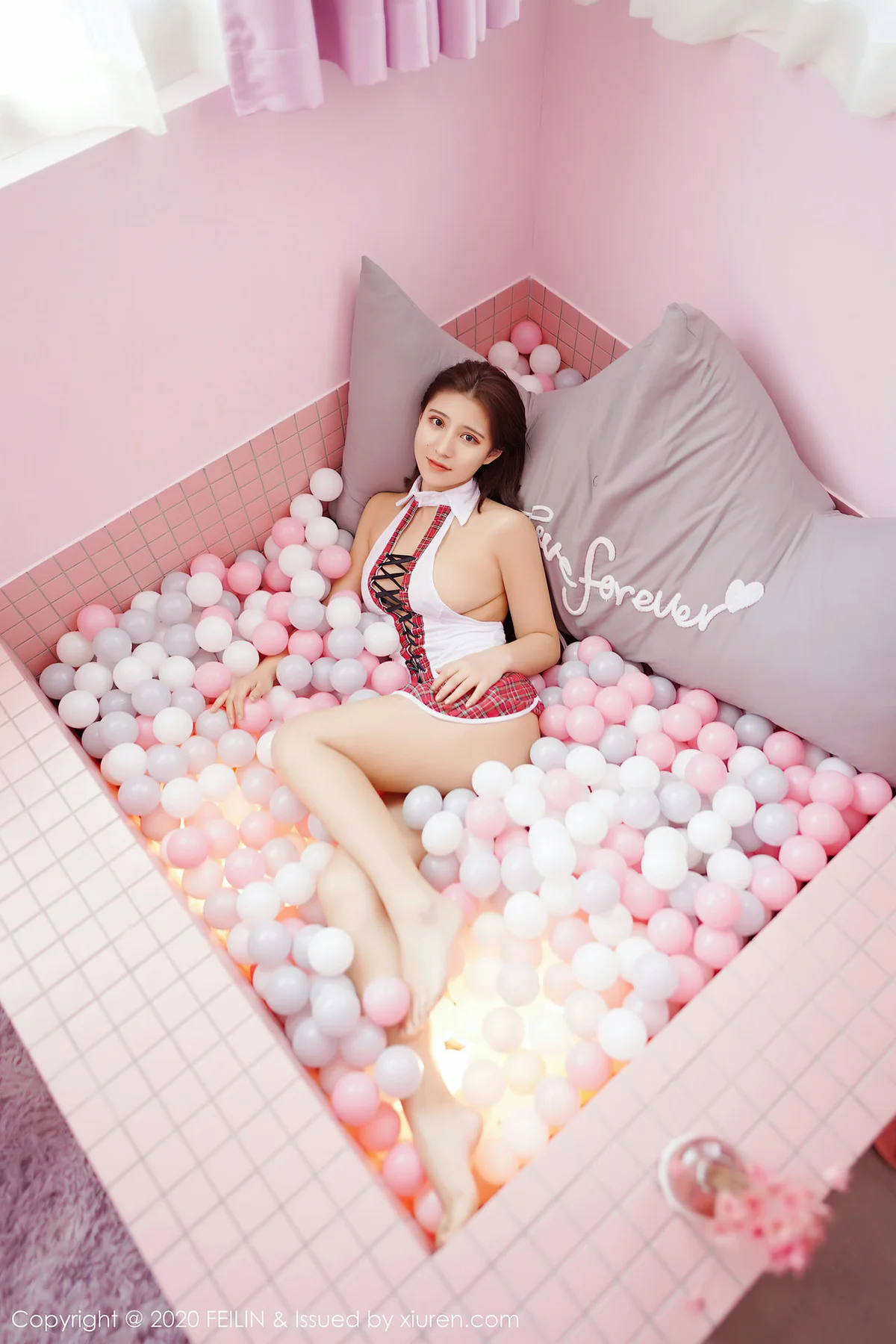 FeiLin 嗲囡囡 Vol.340 久久aimee 清纯校服波波池和空乘制服 - 8