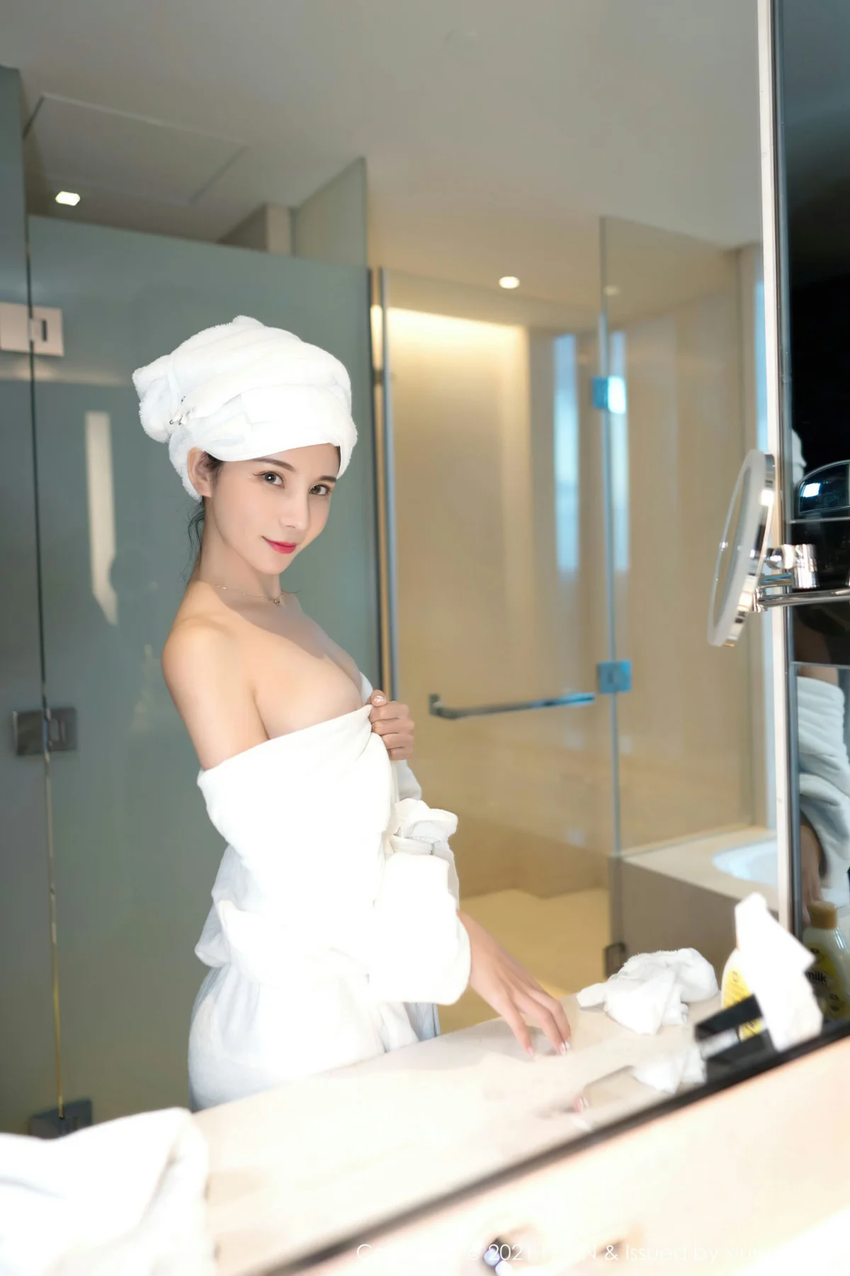 FeiLin 嗲囡囡 Vol.383  白色诱人浴袍 小蛮妖Yummy 经典蕾丝 - 9