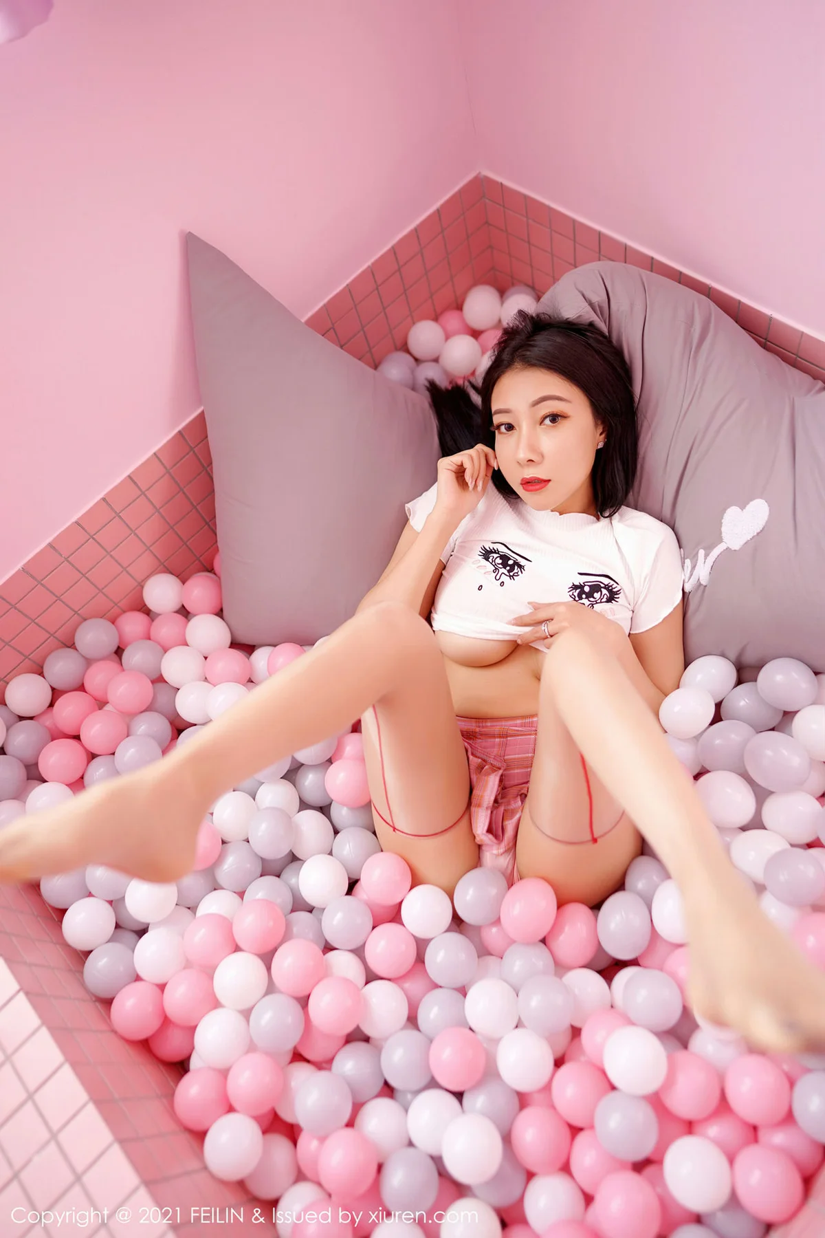 FeiLin 嗲囡囡 Vol.416 魅惑黑丝 果儿Victoria 性感写真 - 9