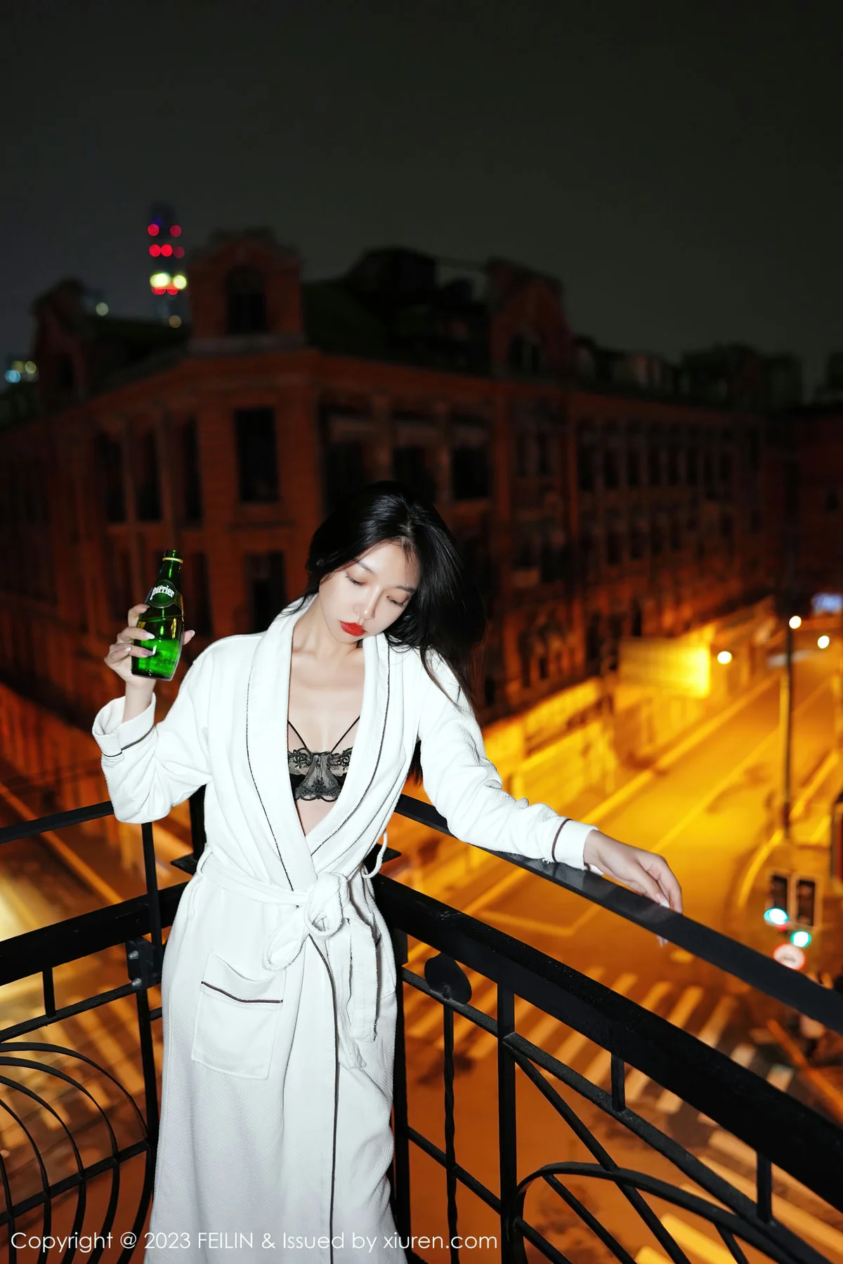 FeiLin 嗲囡囡 Vol.464  冯木木LRIS 白色睡袍下写真 - 4