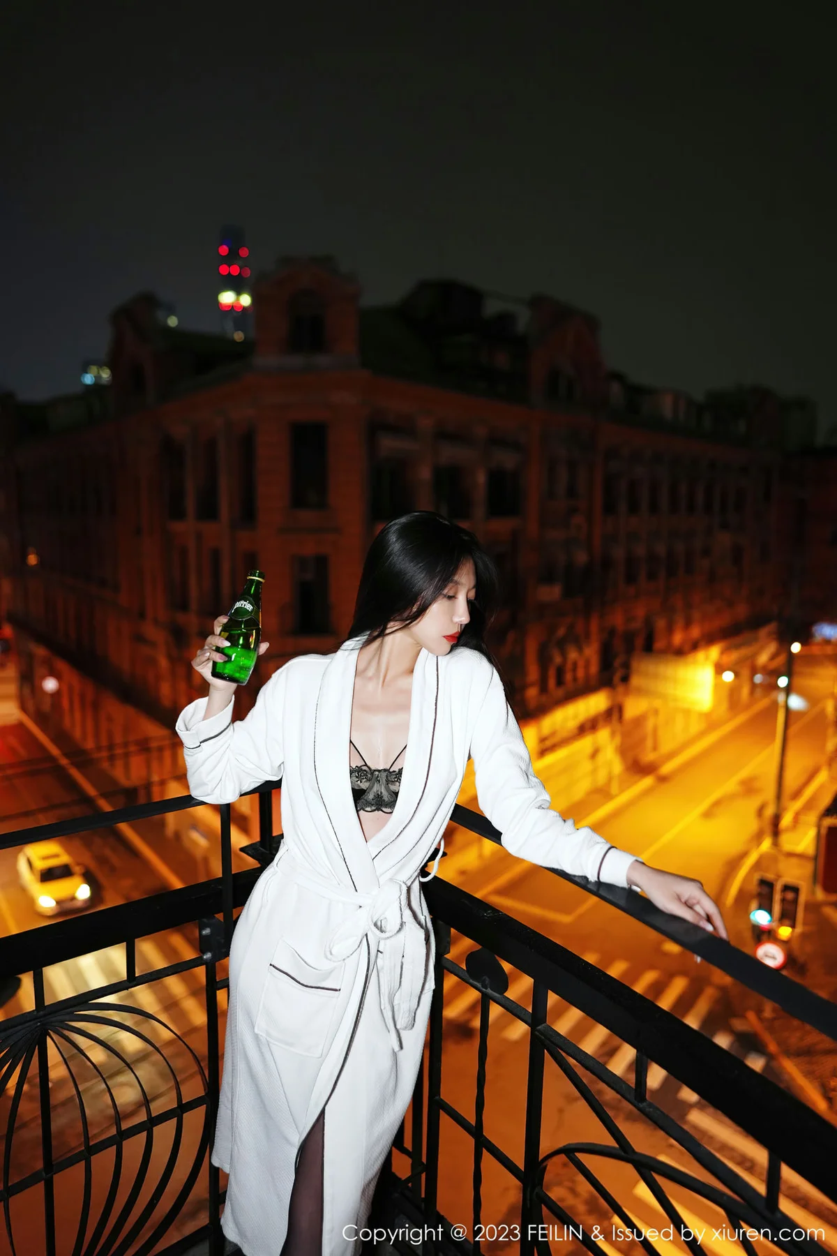 FeiLin 嗲囡囡 Vol.464  冯木木LRIS 白色睡袍下写真 - 5