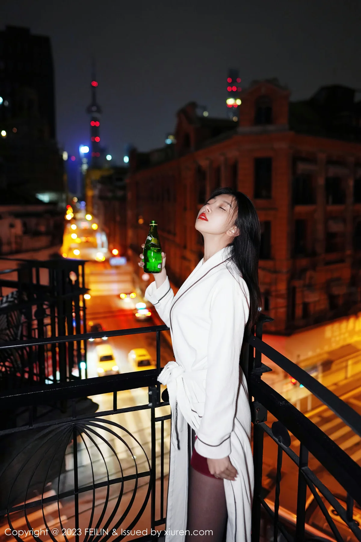 FeiLin 嗲囡囡 Vol.464  冯木木LRIS 白色睡袍下写真 - 10