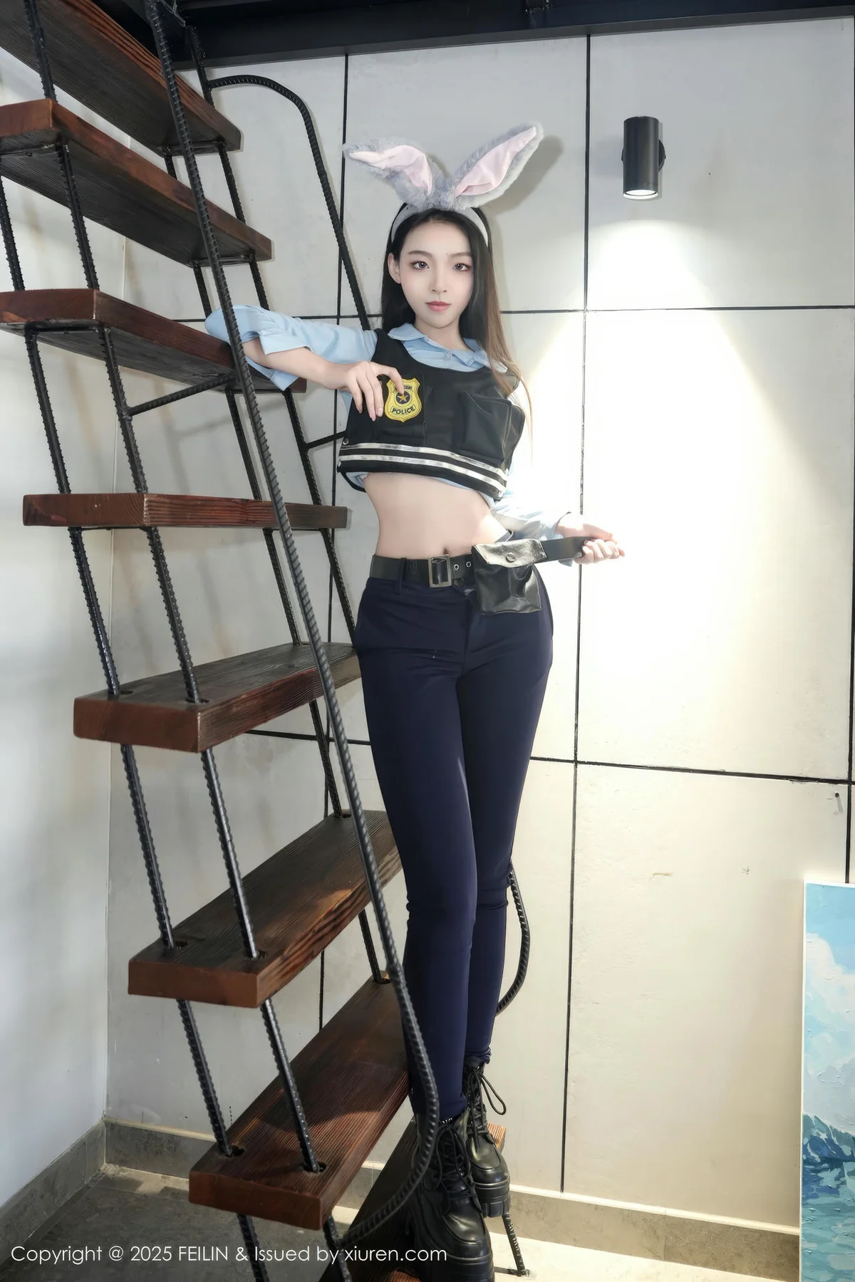 FeiLin 嗲囡囡 Vol.497  芝樱 兔女郎警官 - 7