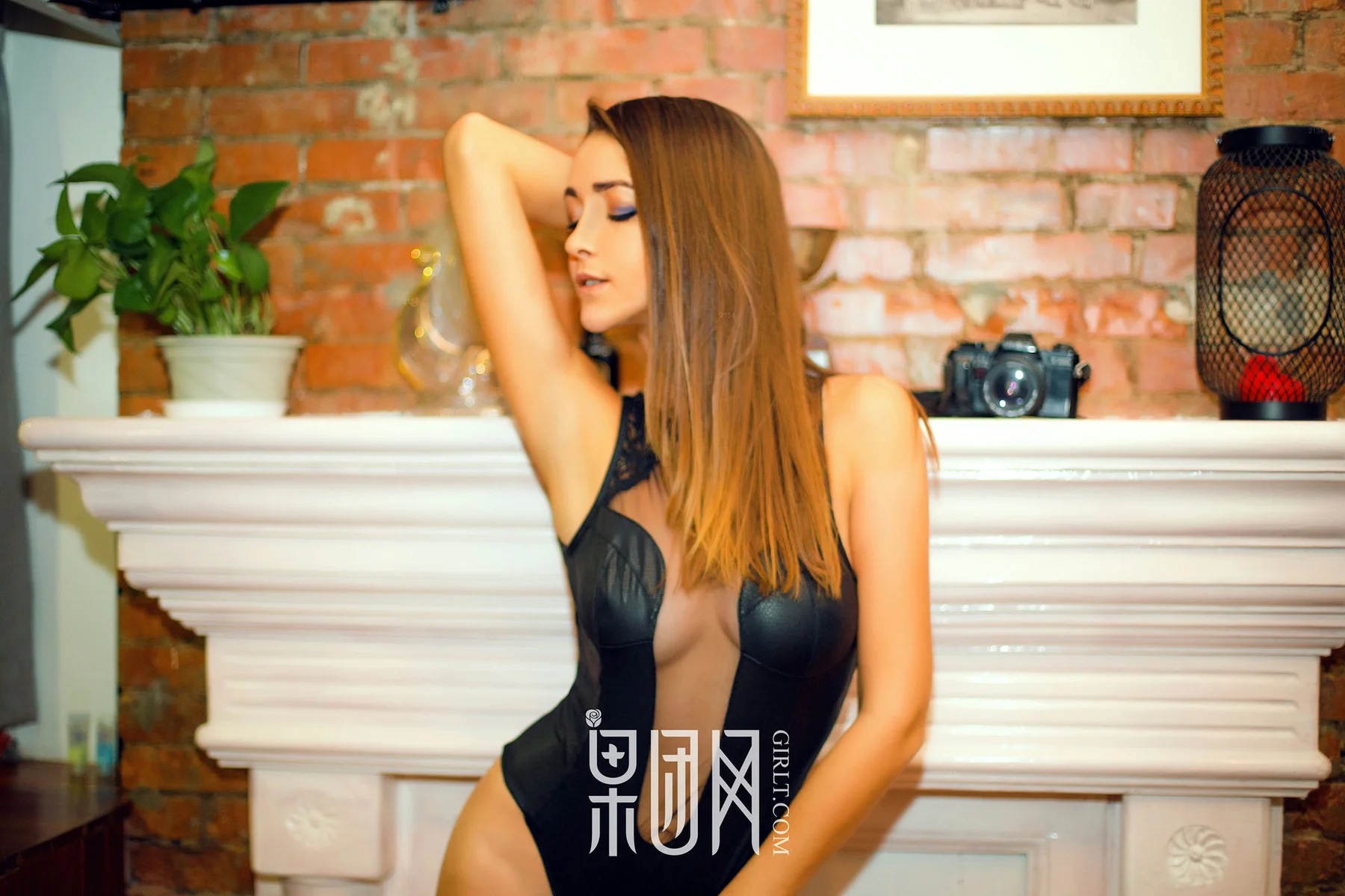 GIRLT 果团网 No.104 Modo 渔网袜&透视装奥莉娜 - 3