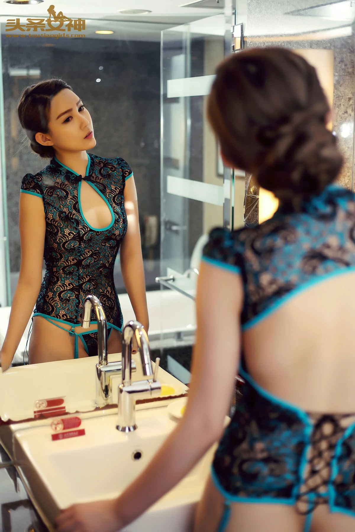 Goddes 头条女神 No.083 Modo 格格绿色旗袍 - 5