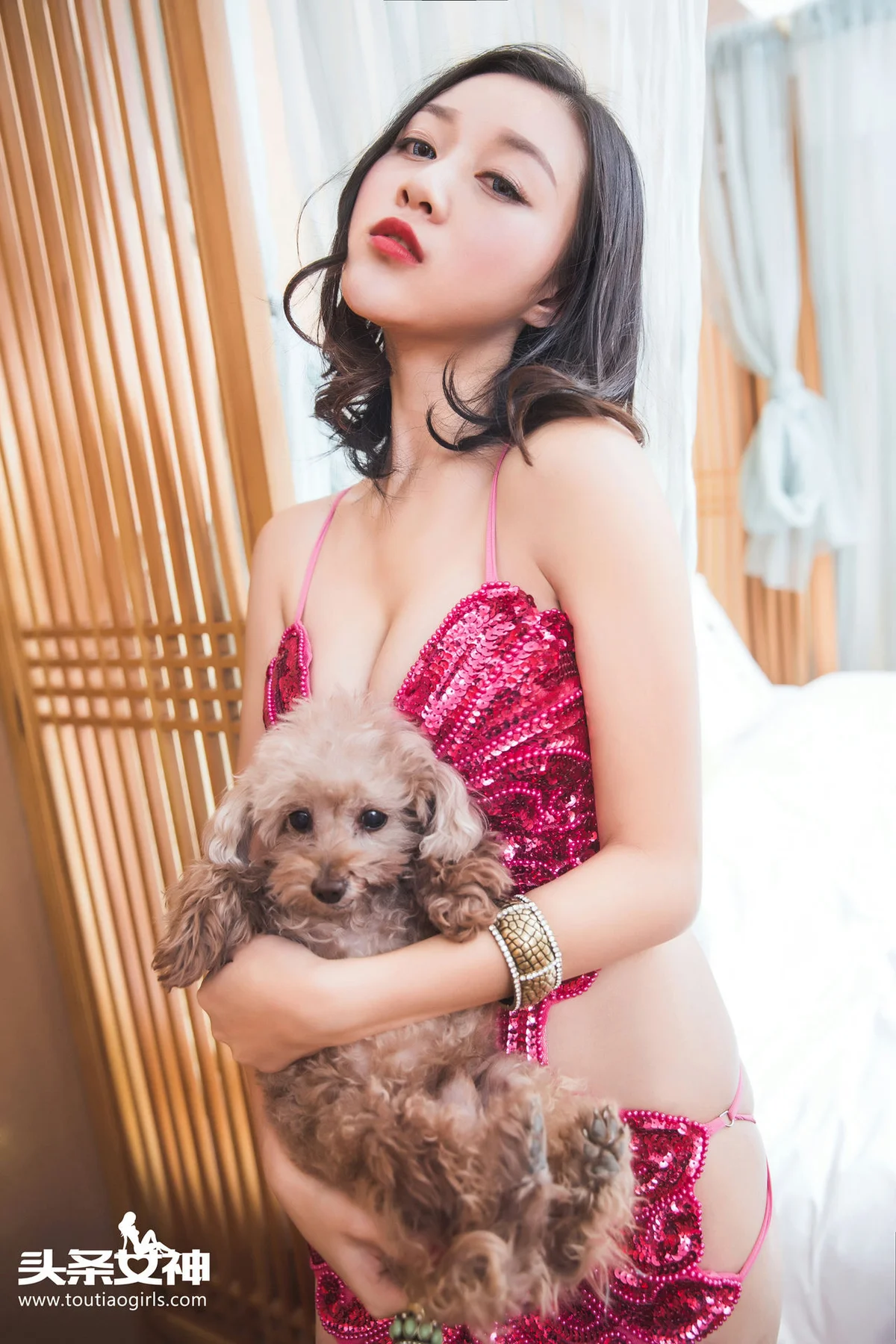 Goddes 头条女神 No.215 Modo 张梓然红衣魅影 - 10