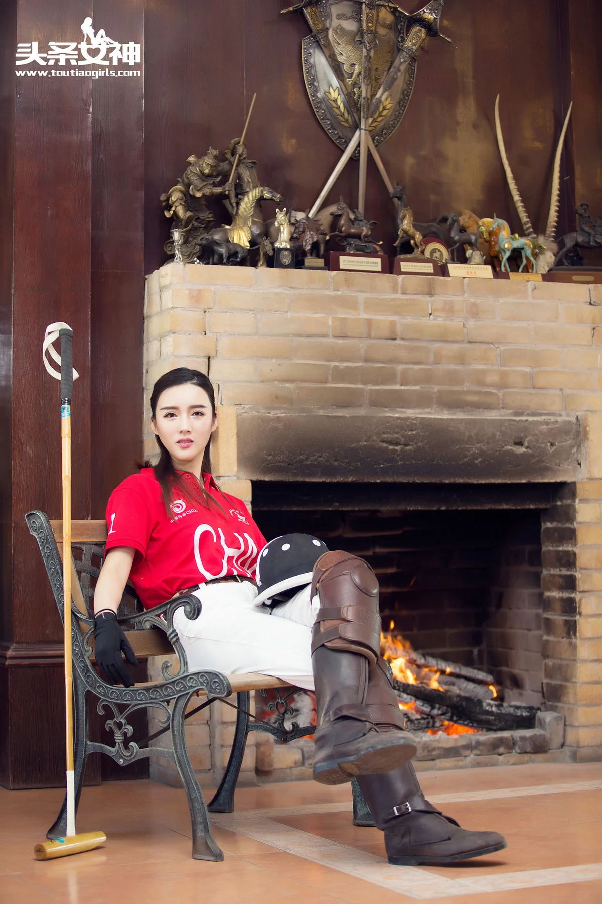 Goddes 头条女神 No.244 Modo 郭婉婷马球场精修 - 1