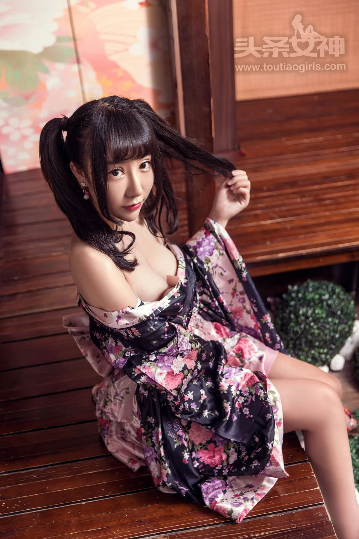 Goddes 头条女神 No.417 Modo 笑笑和服 马尾少女 - 4