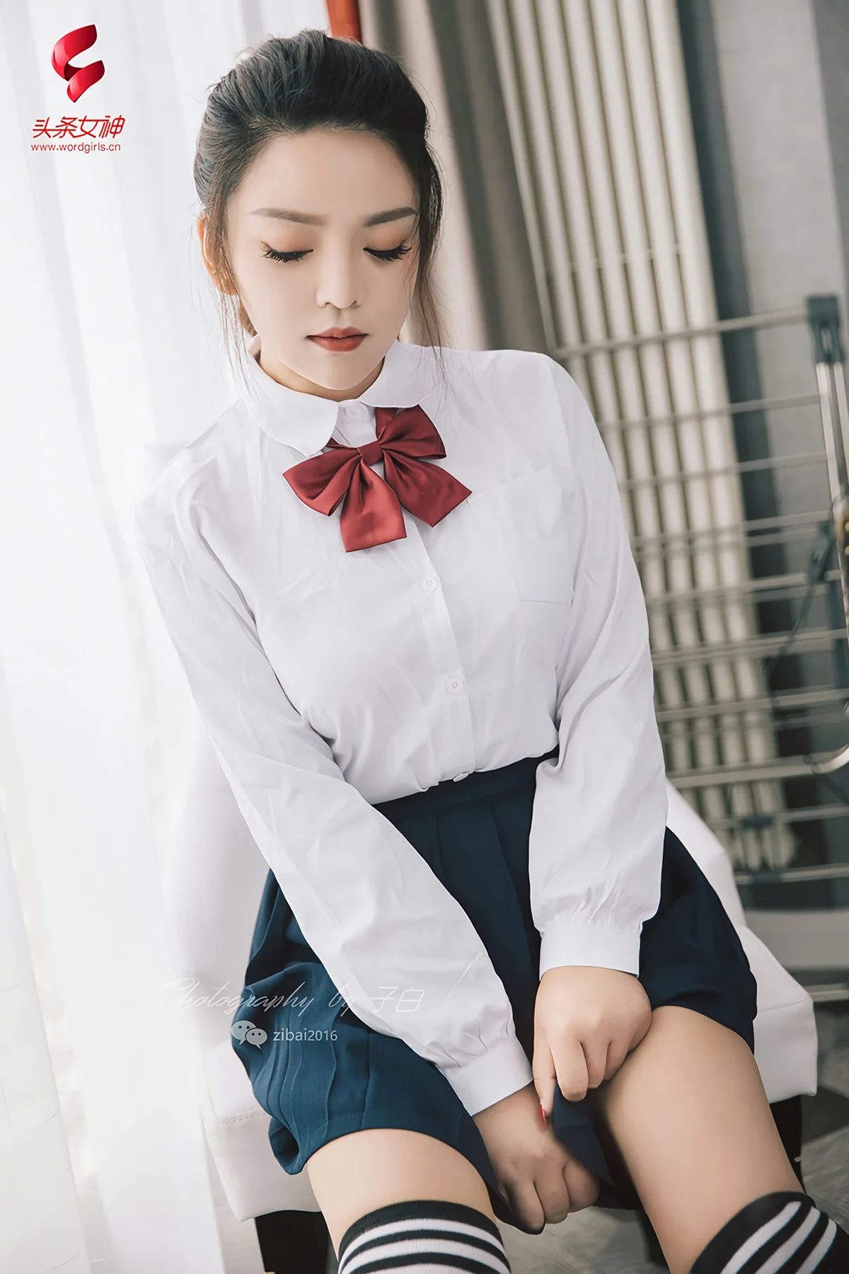 Goddes 头条女神 No.750 雨墨 校园制服 - 6