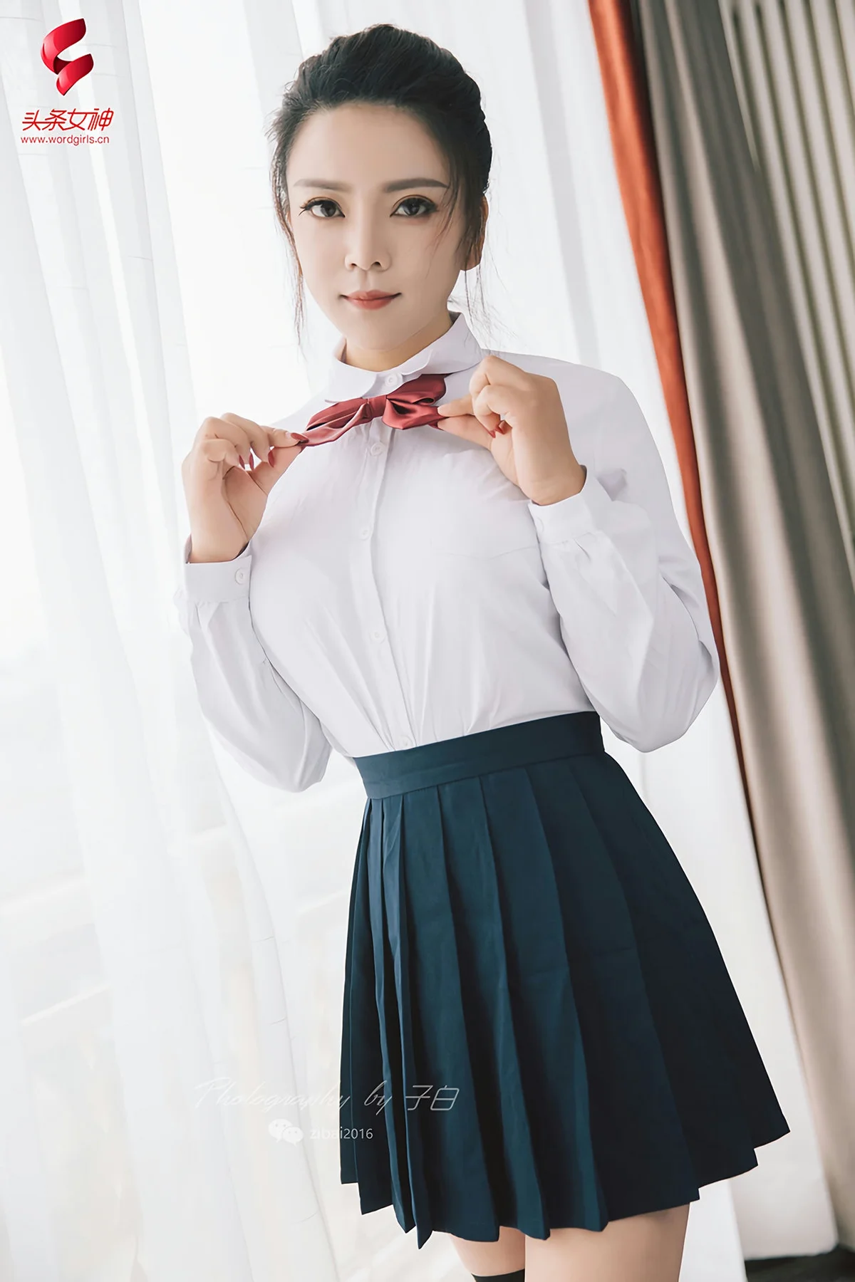 Goddes 头条女神 No.750 雨墨 校园制服 - 9