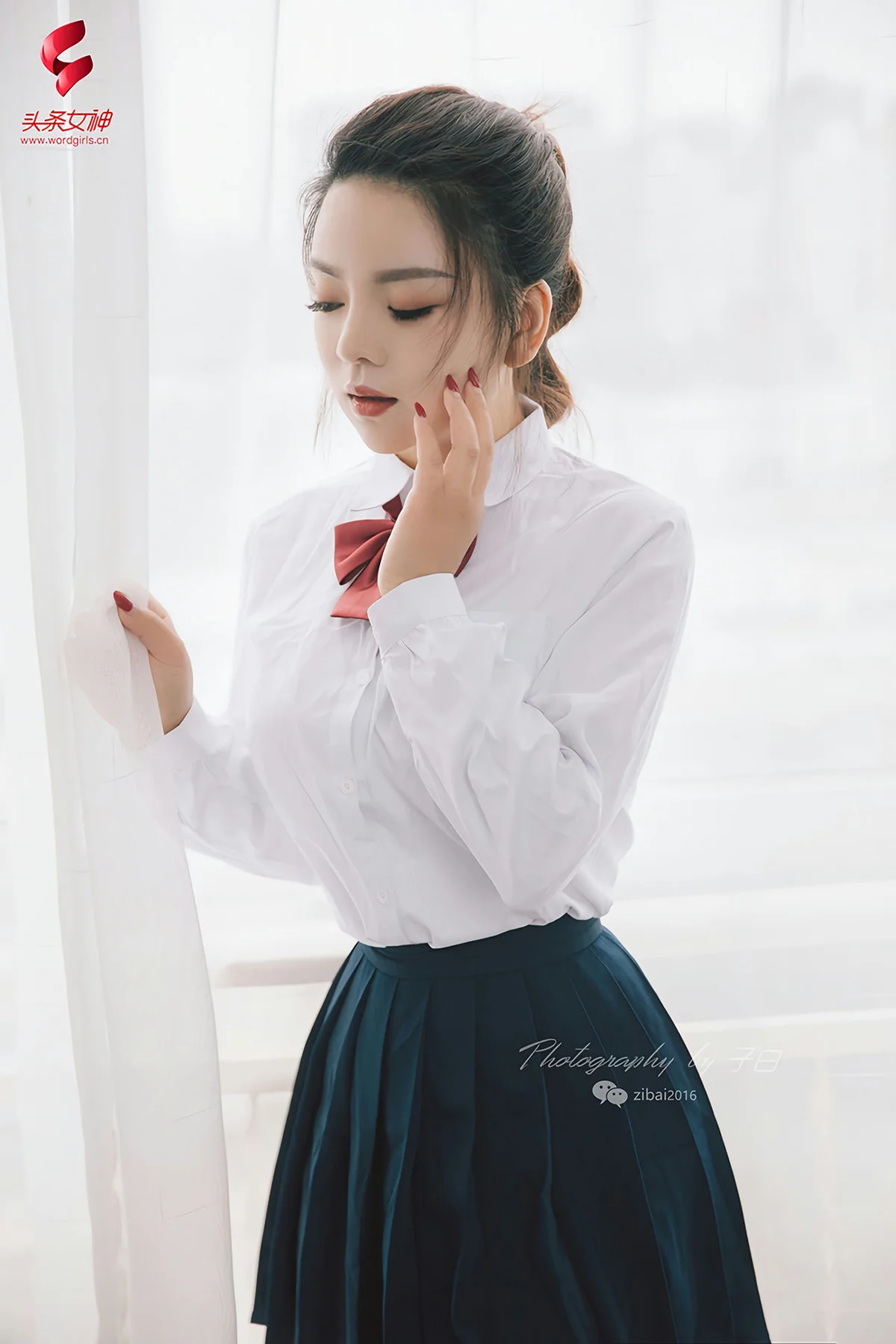 Goddes 头条女神 No.750 雨墨 校园制服 - 10